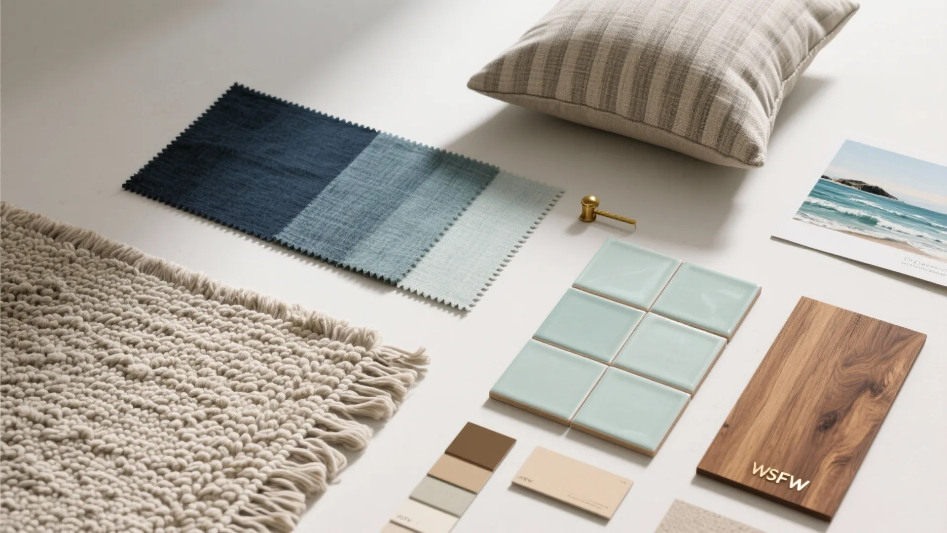 3. Echo Homer’s palette with textiles and tiles