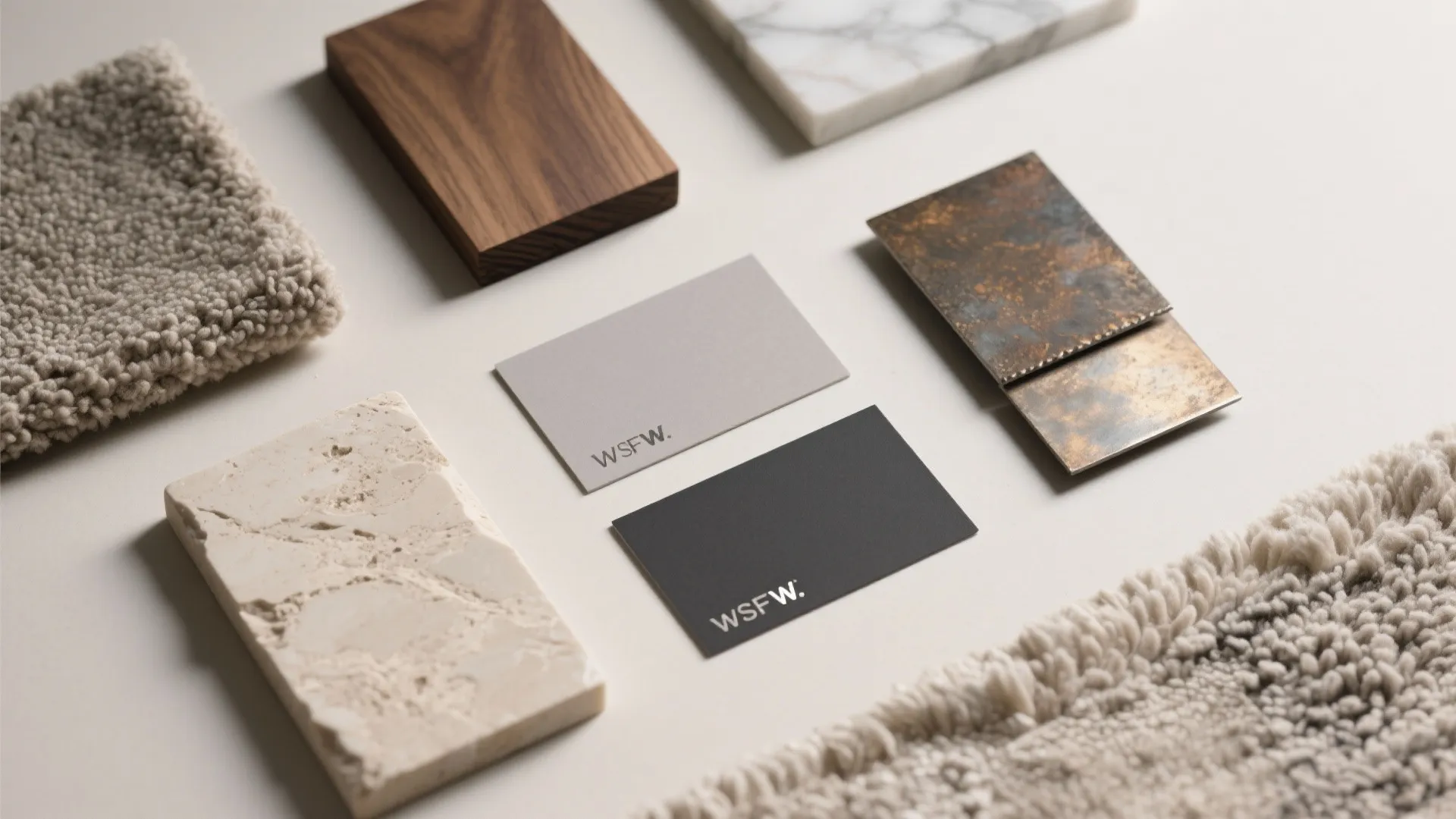 1) Minimal palette, maximal texture