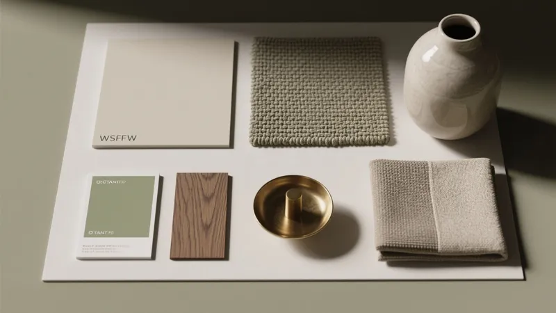 Modern Interior Design Material Mood Board