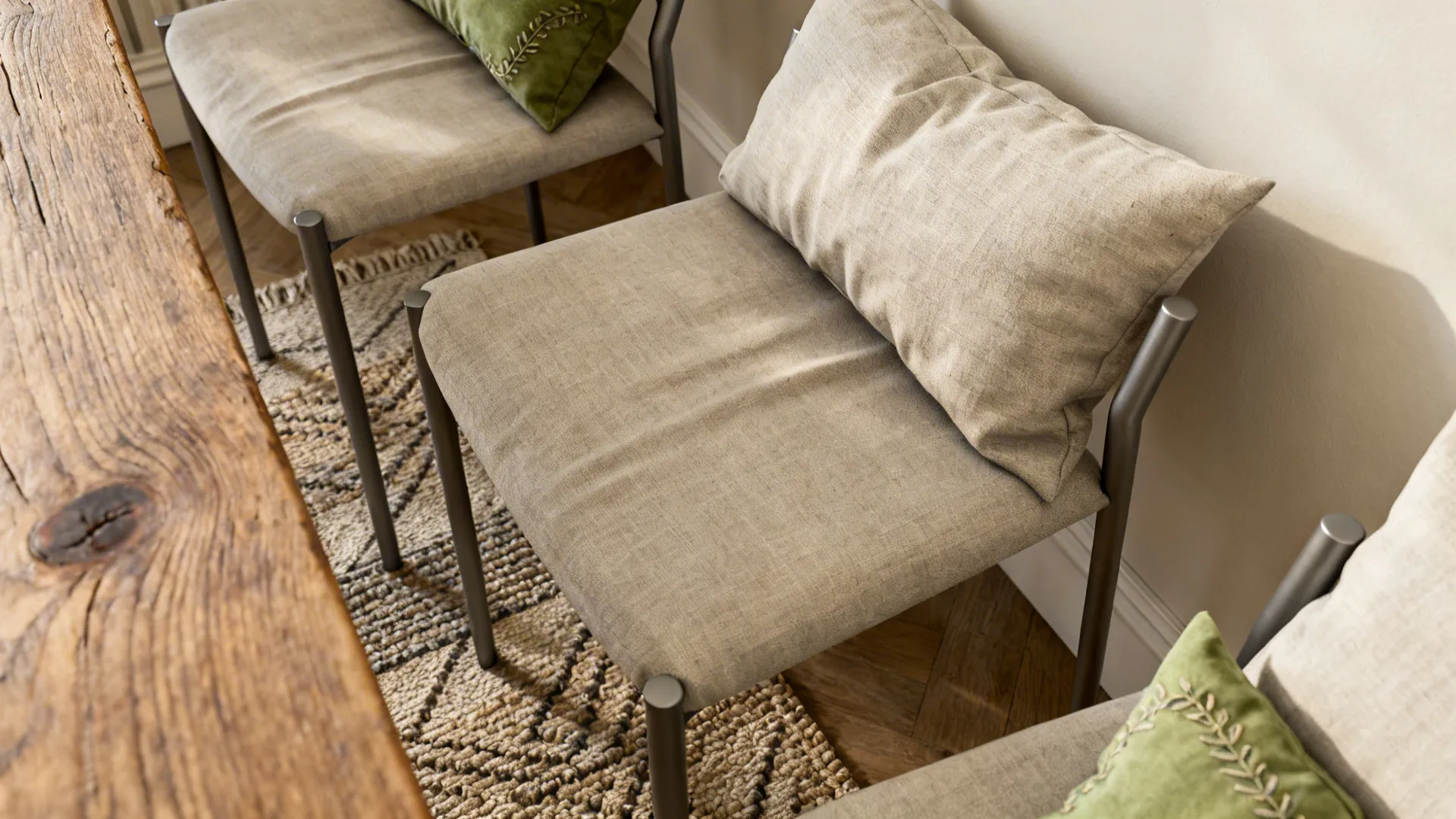 5. Pick a unified color palette with contrasting textures