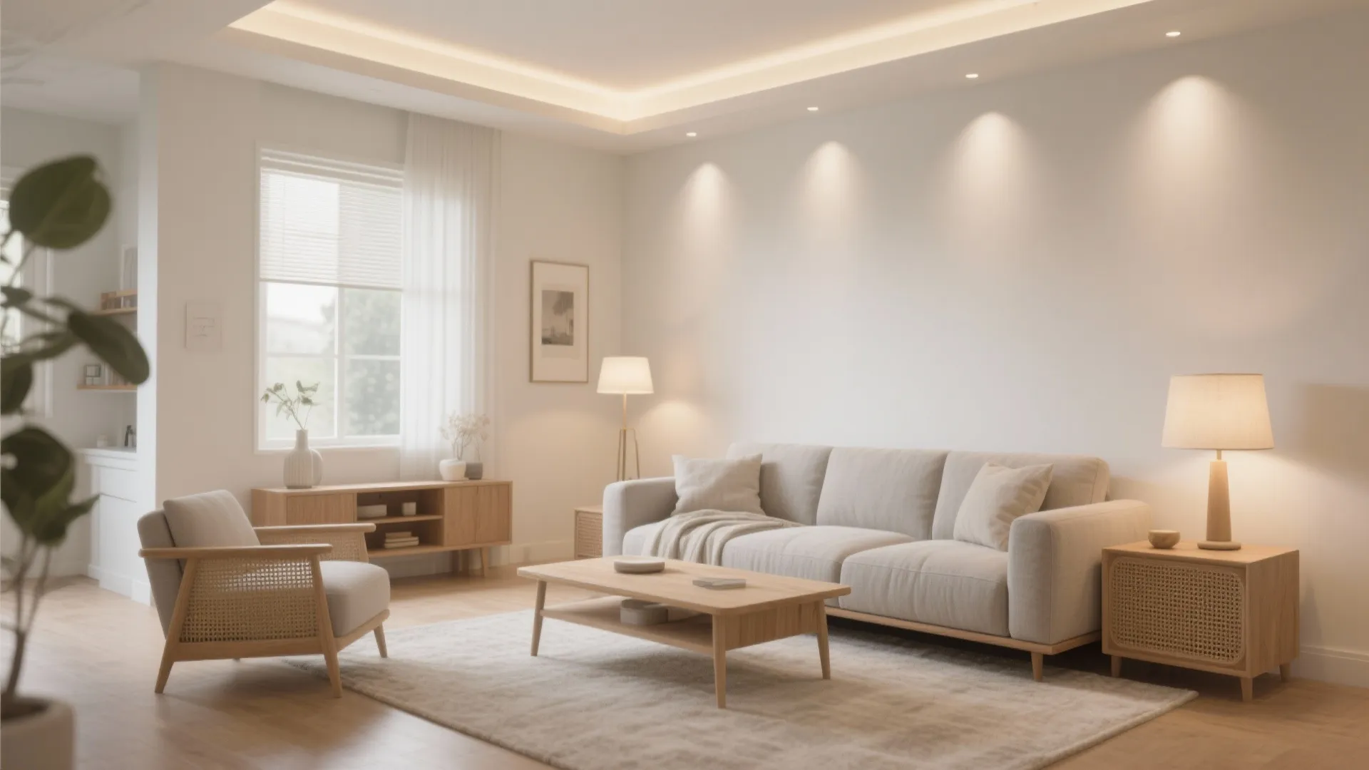 Calm Palette, Warm Textures, and Smart Lighting Layers