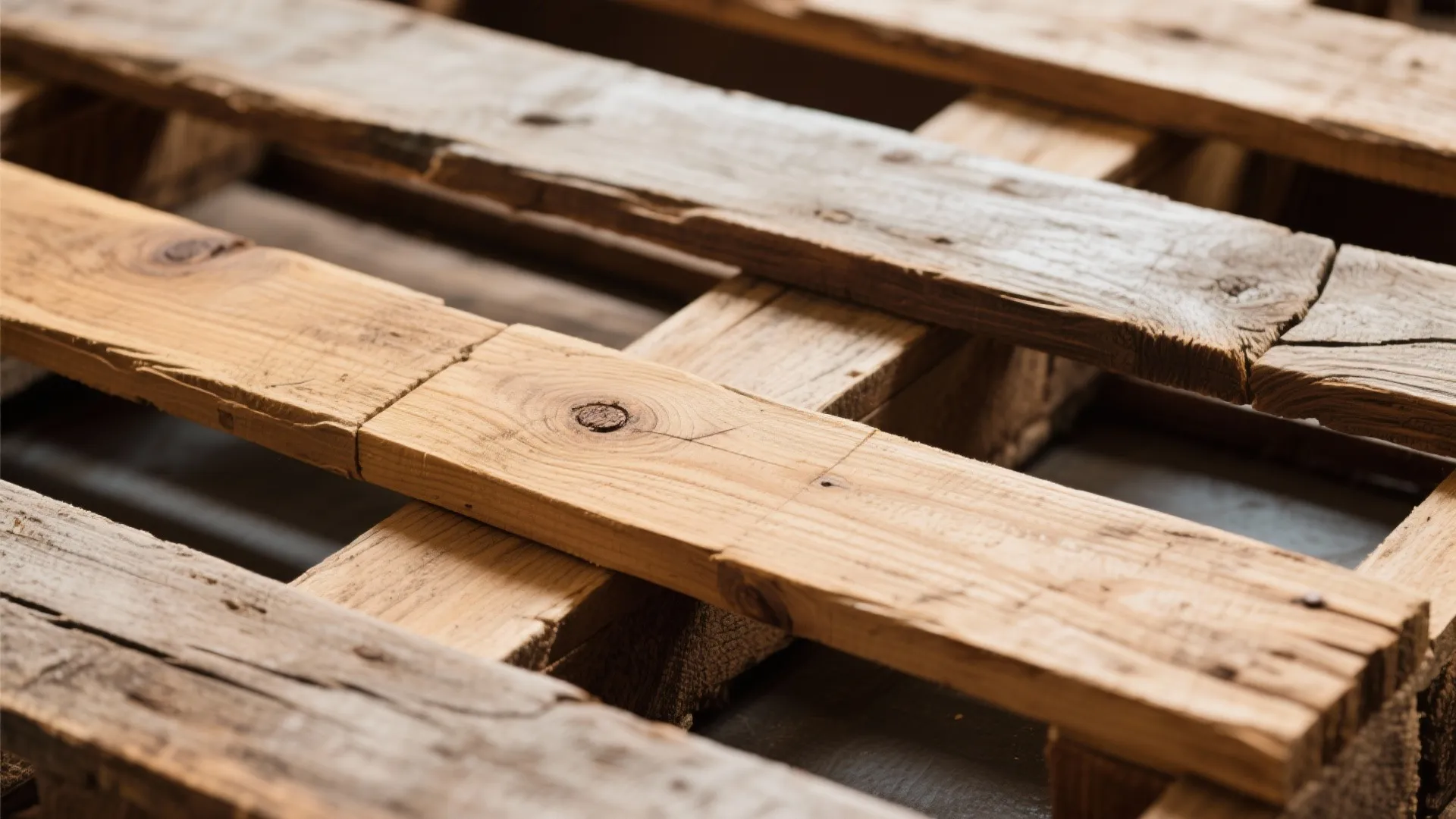 1) Rustic Feature Pallet Wall with Staggered Boards