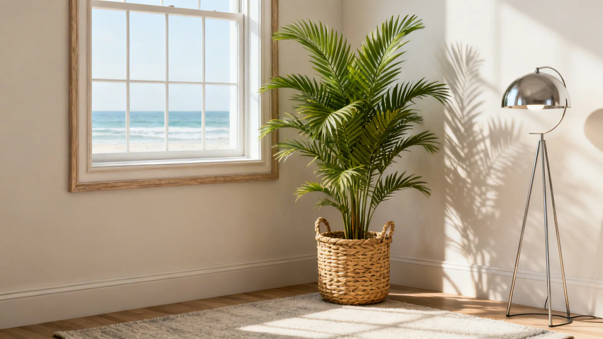 5. Statement Palm in a Woven Basket