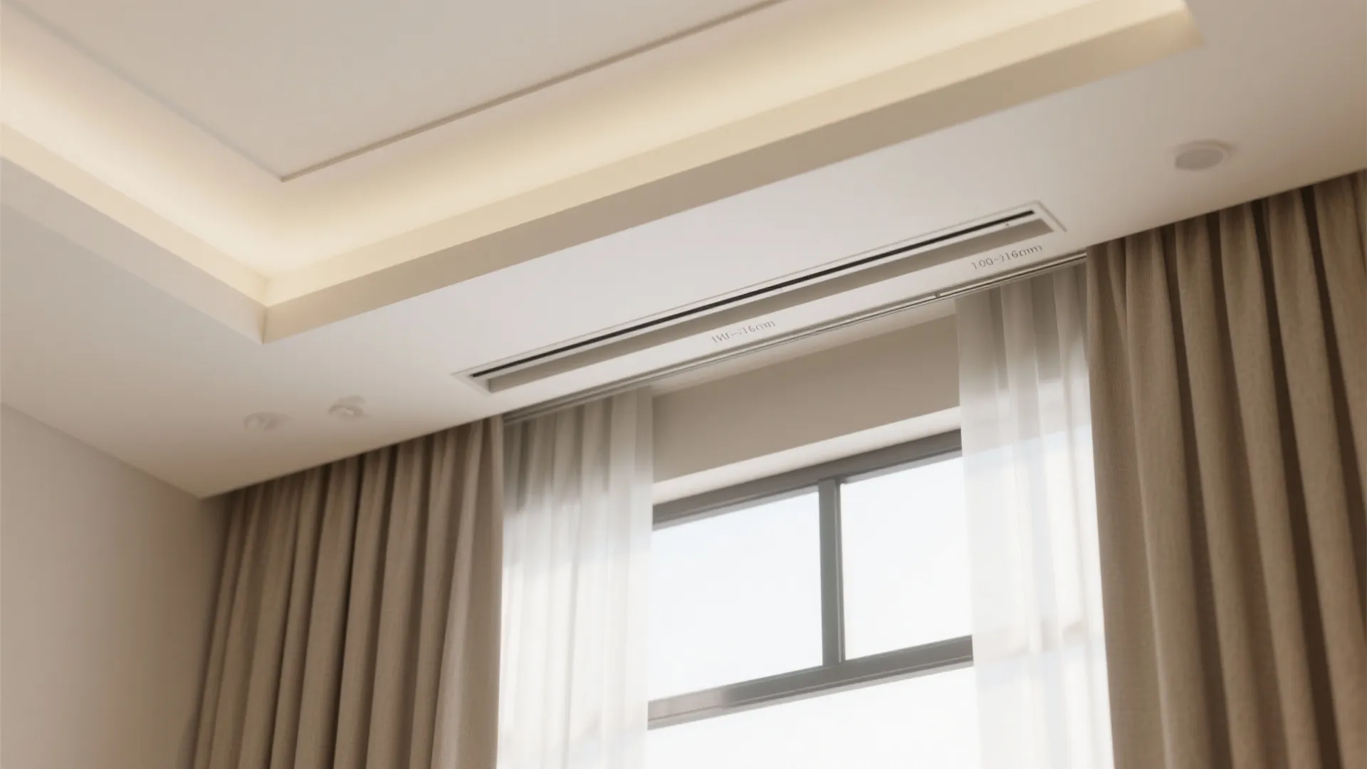 Central Floating Panel with Hidden Curtain Pocket