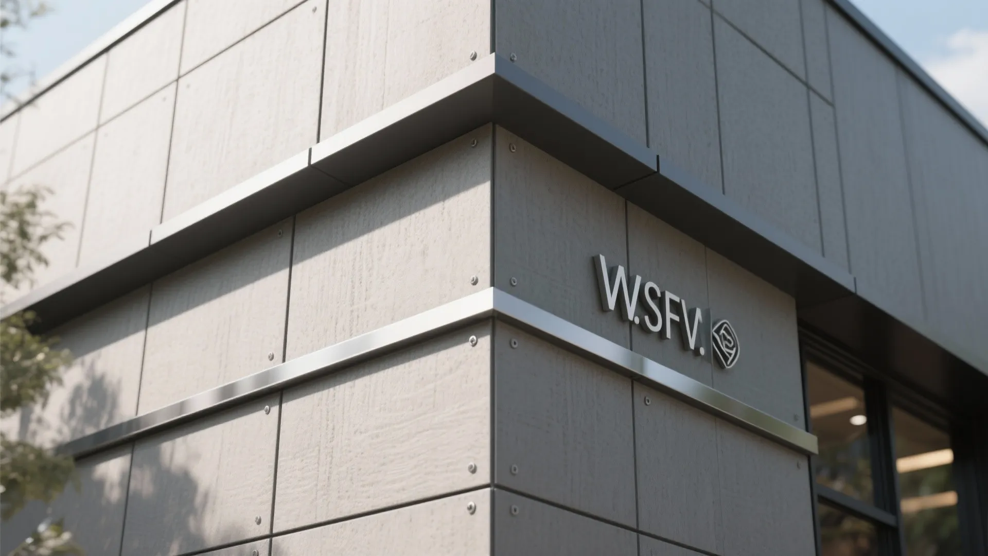 Minimalist Facade with Layered Depth