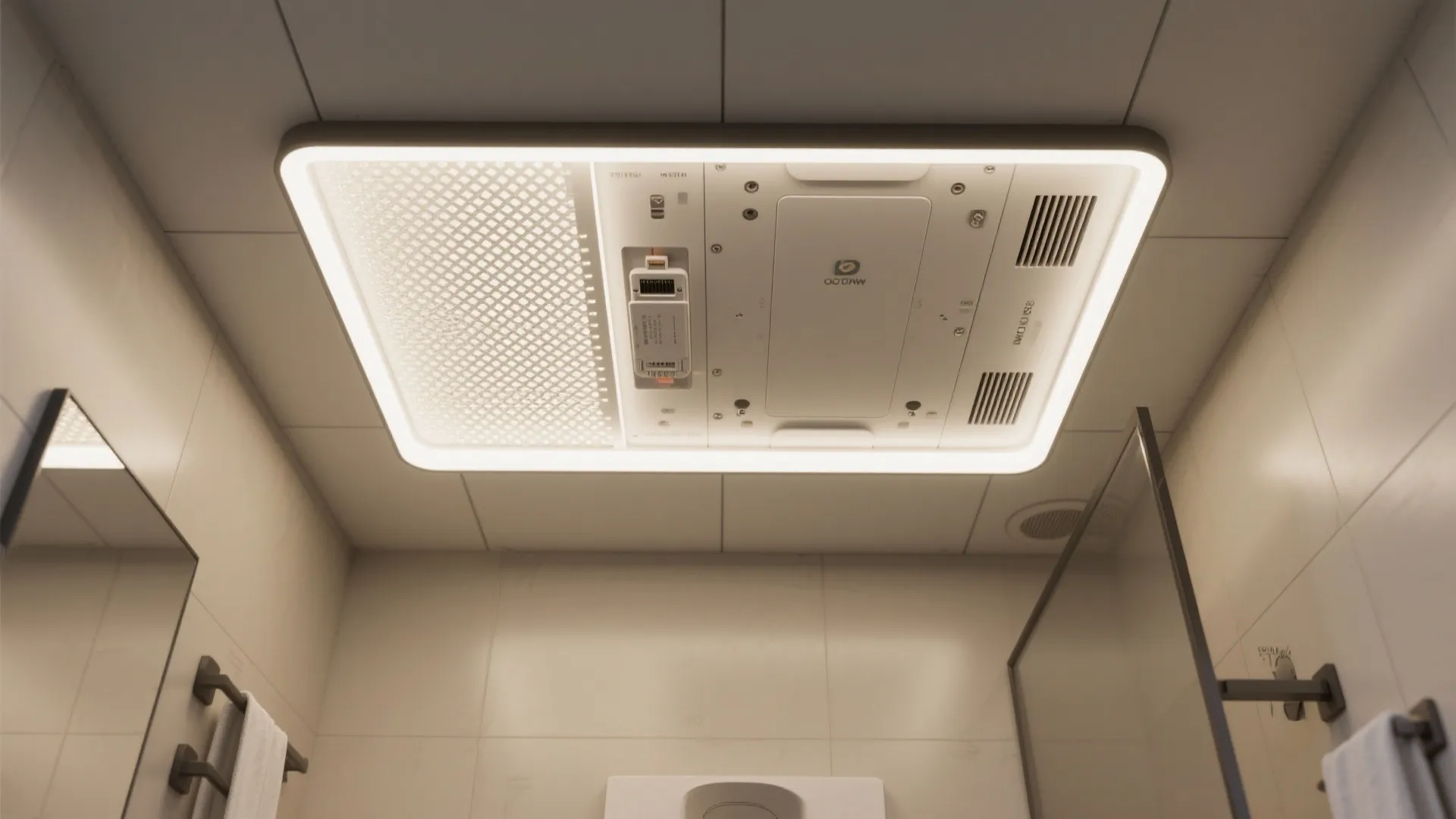 5) Backlit ceiling panel for even spa light