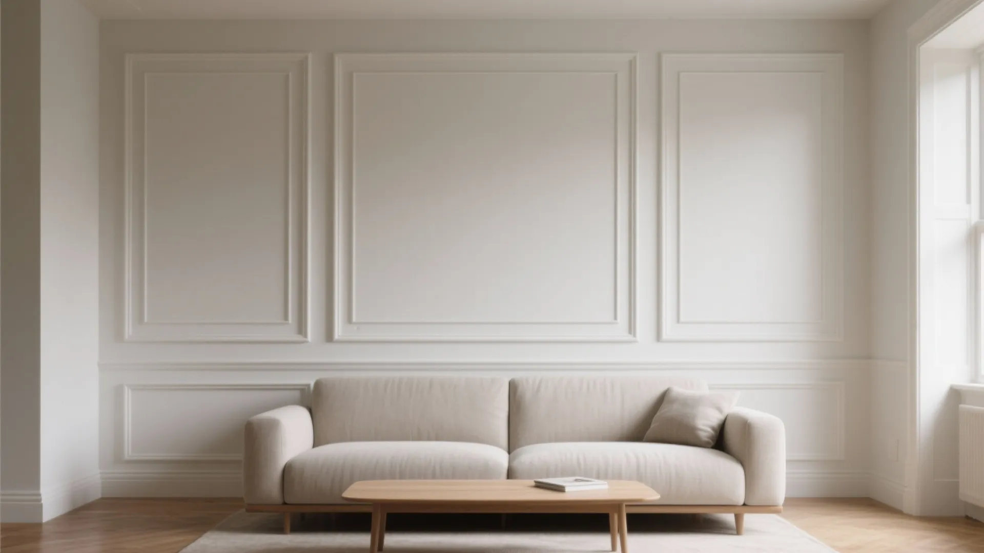 Minimalist Panel Molding Accent Wall