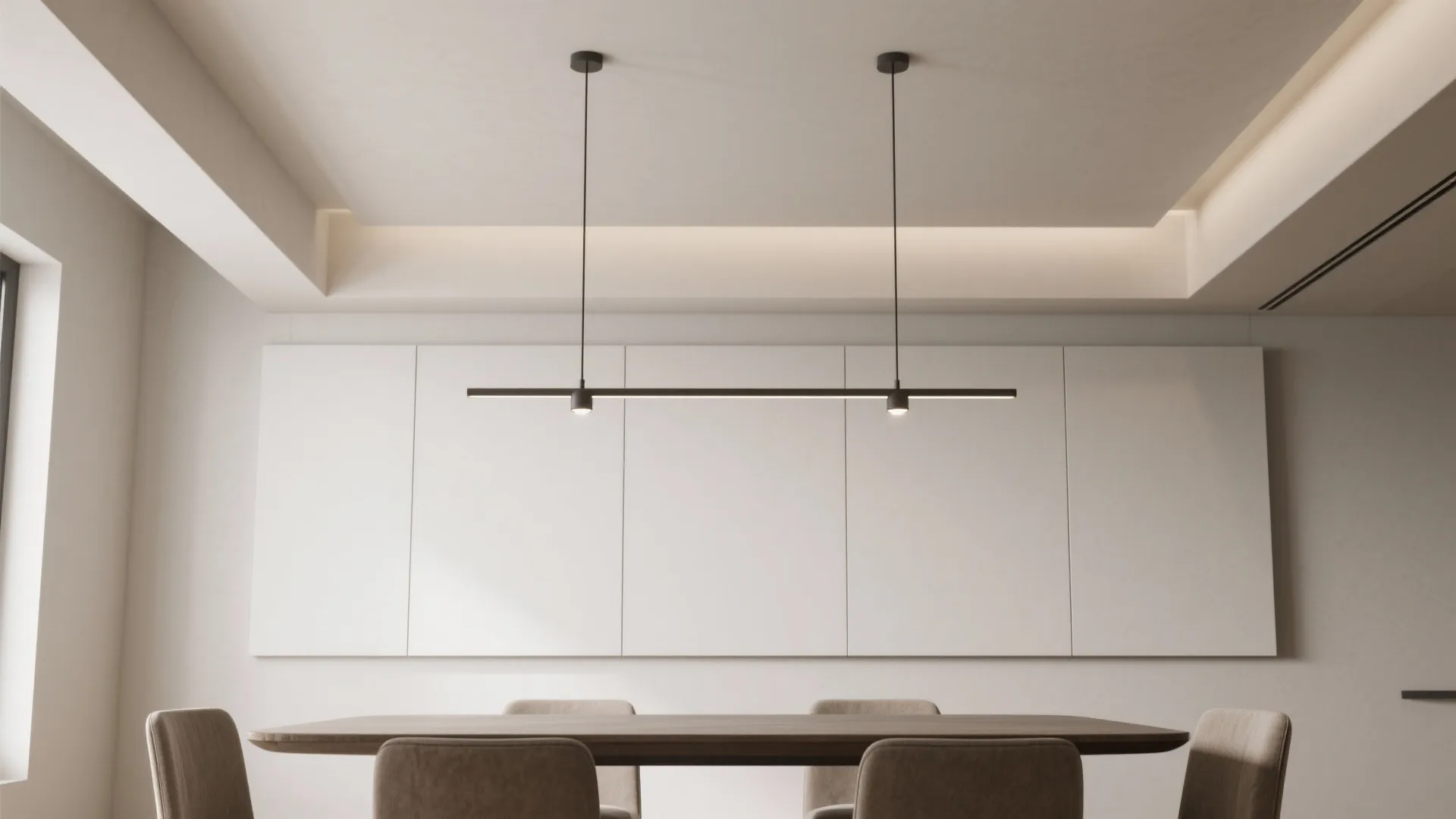 Floating Dining Panel: A Soft Spotlight Without a Wall