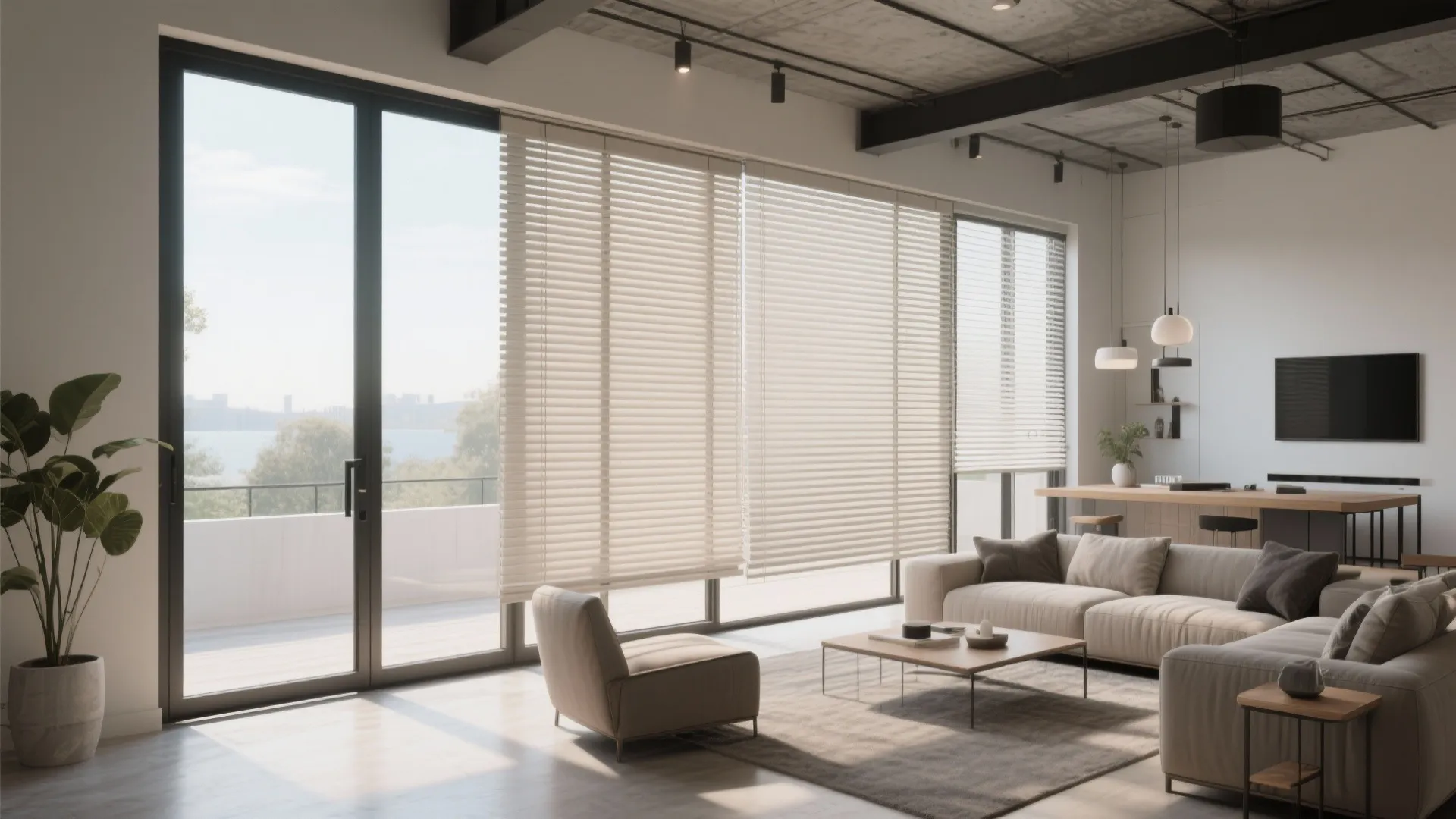 Panel Track Blinds for Large Windows