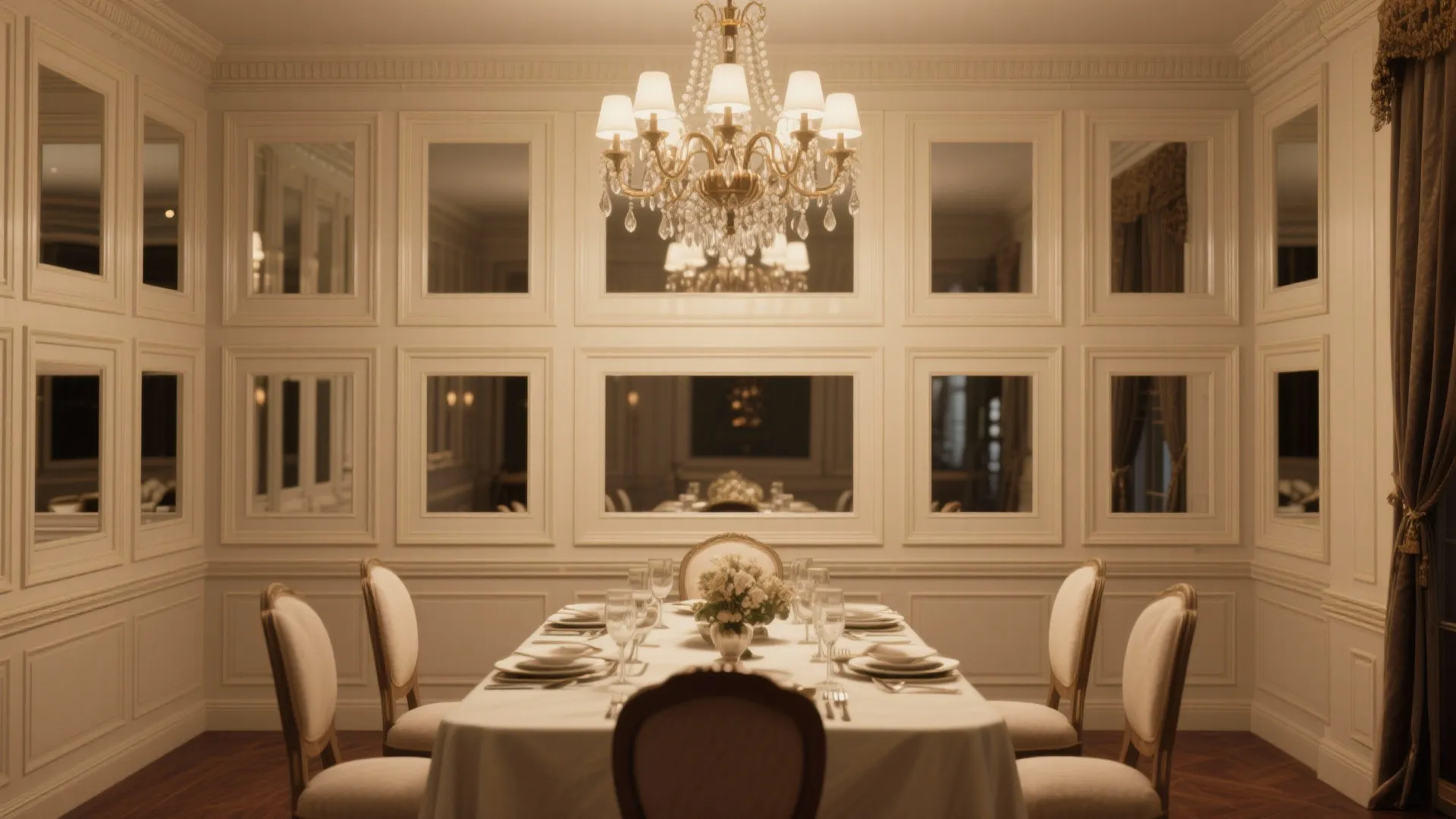 5. Paneled mirror for classic elegance