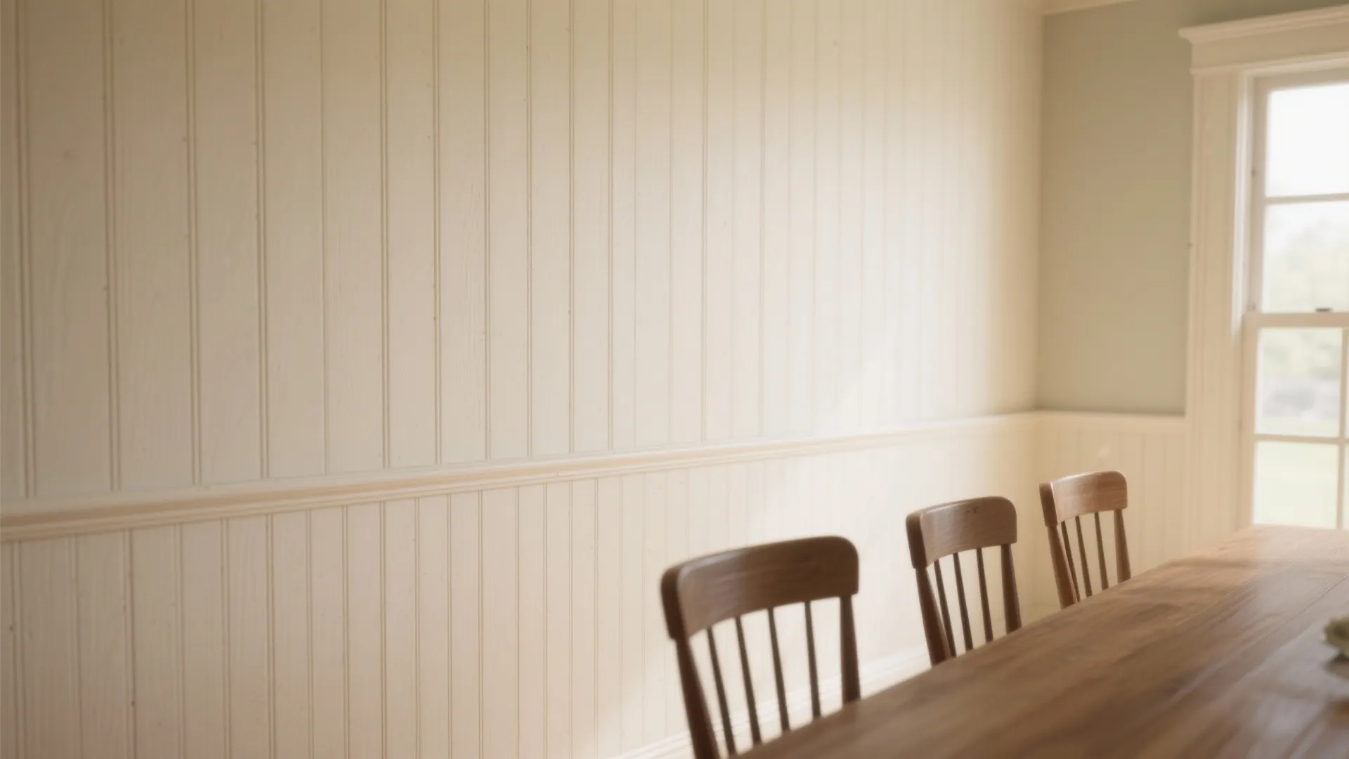 2. Textured paneling or wainscoting for warmth