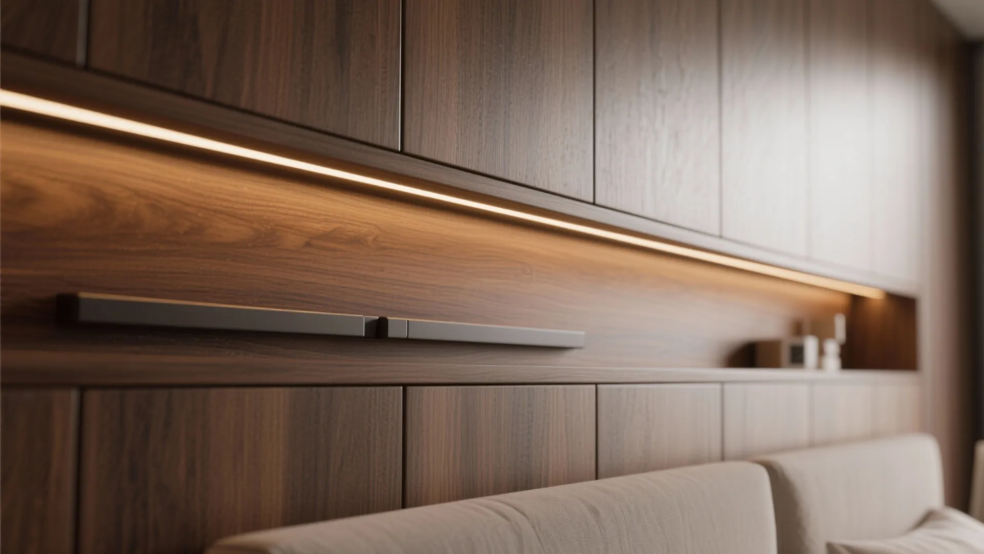 Seamless Paneling and Lighting to Disguise the Bed