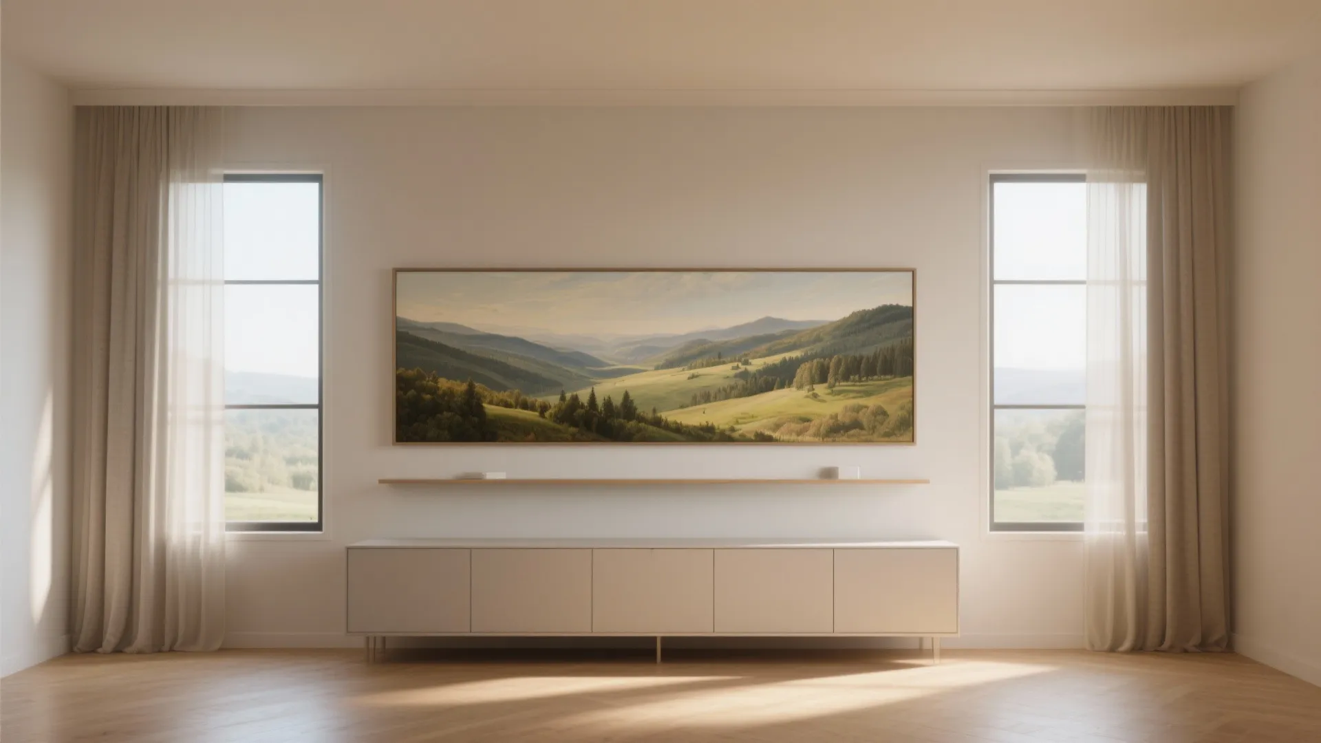 3. Panorama or Landscape That Bridges Windows