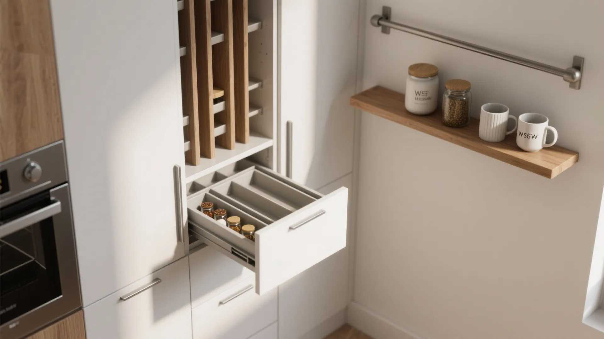 Minimalist kitchen storage that actually holds more