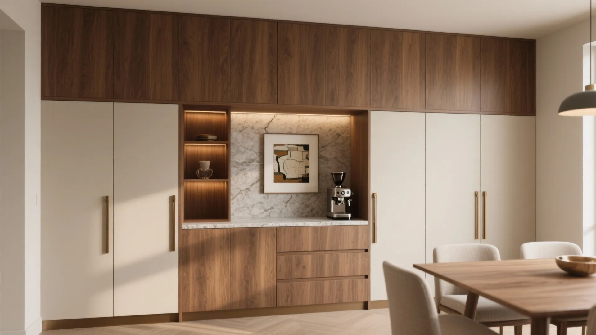 Floor-to-Ceiling Pantry Wall as the Feature