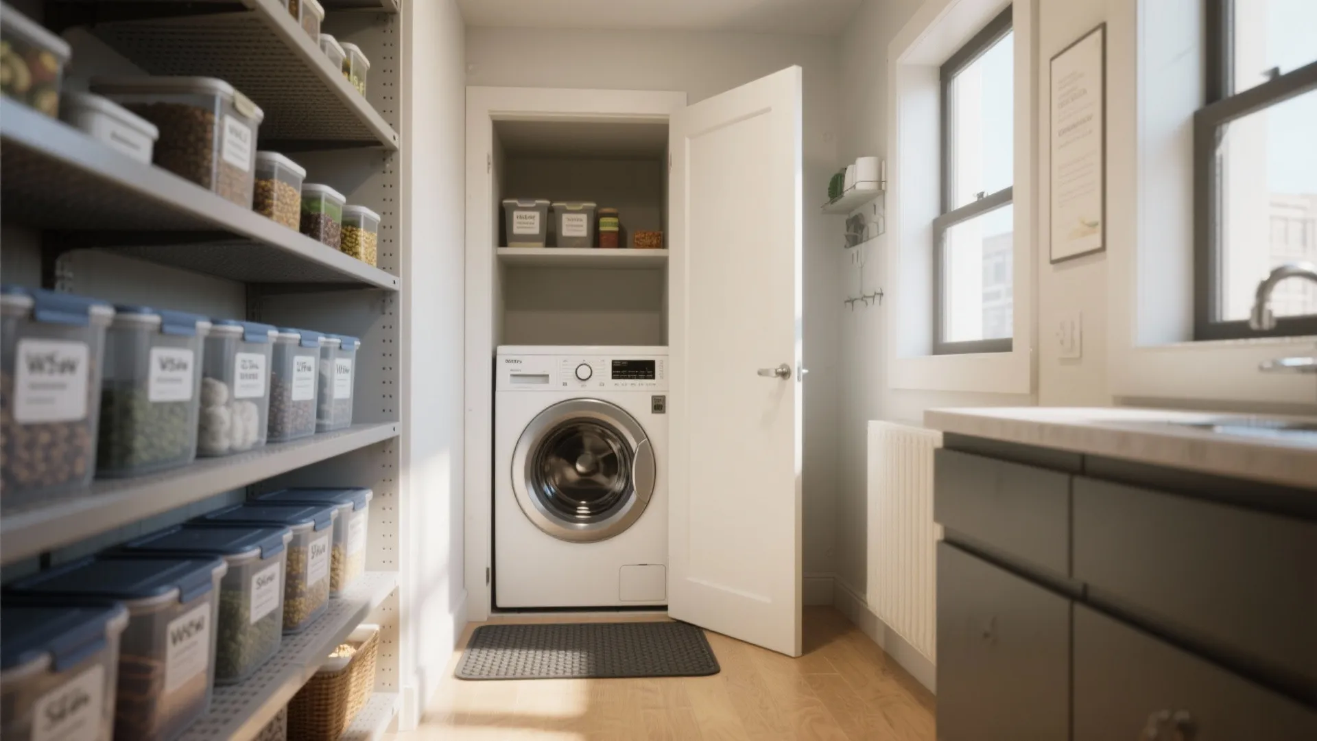 4. Combo pantry-laundry closet