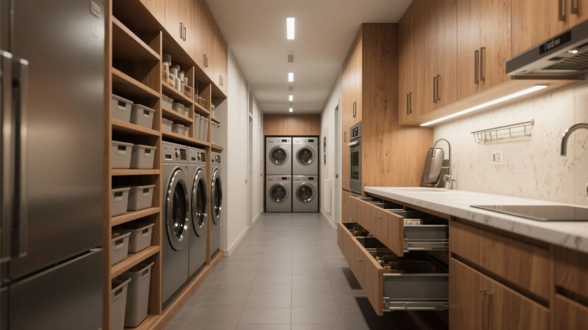 3. Walk-Through Pantry and Laundry Hub