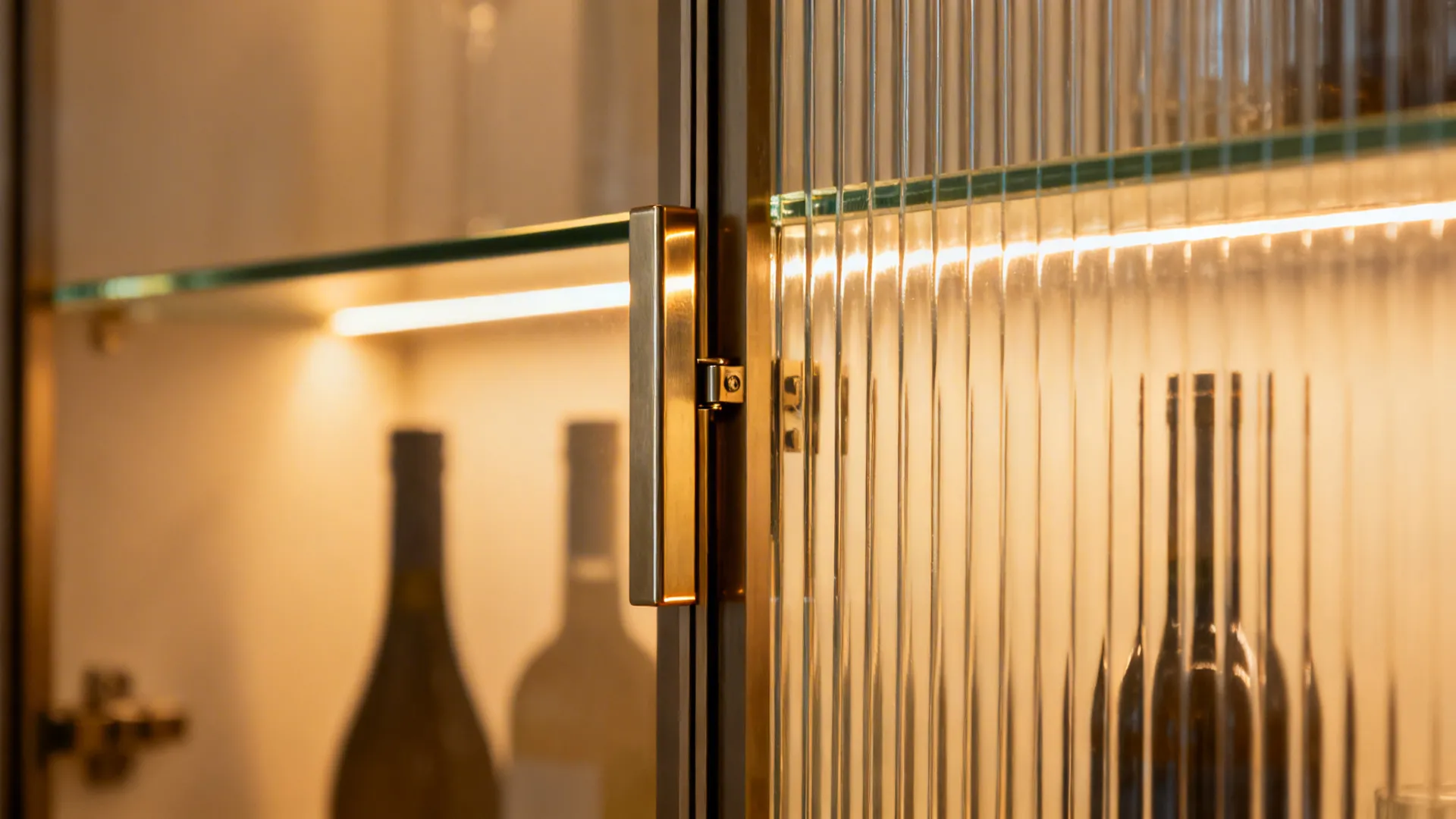 4) Tall Glass Cabinet as a Light-Well Pantry