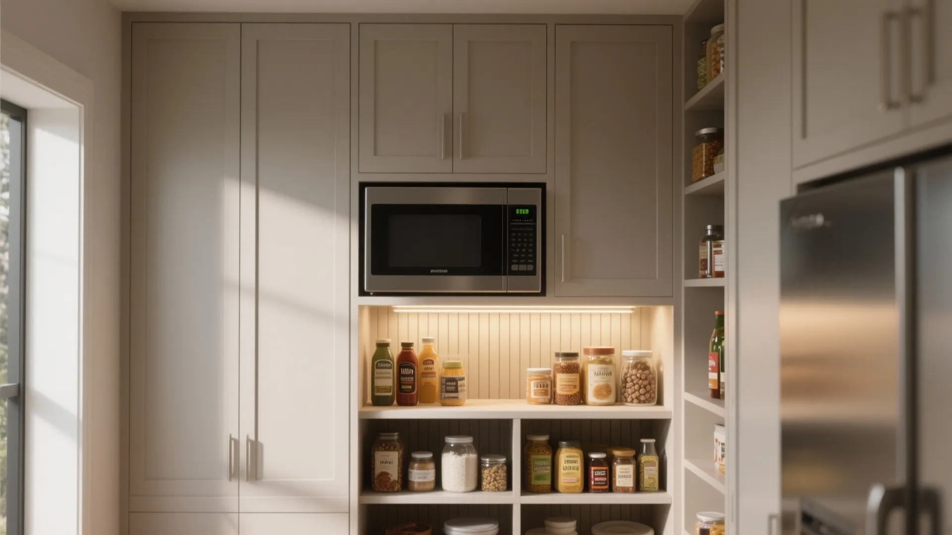 4. Pantry or tall cabinet shelf