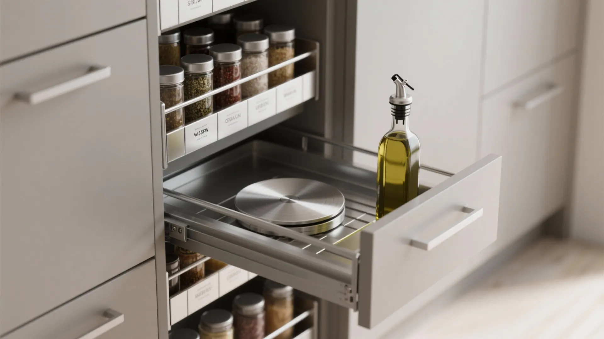 Minimalist storage with concealed systems