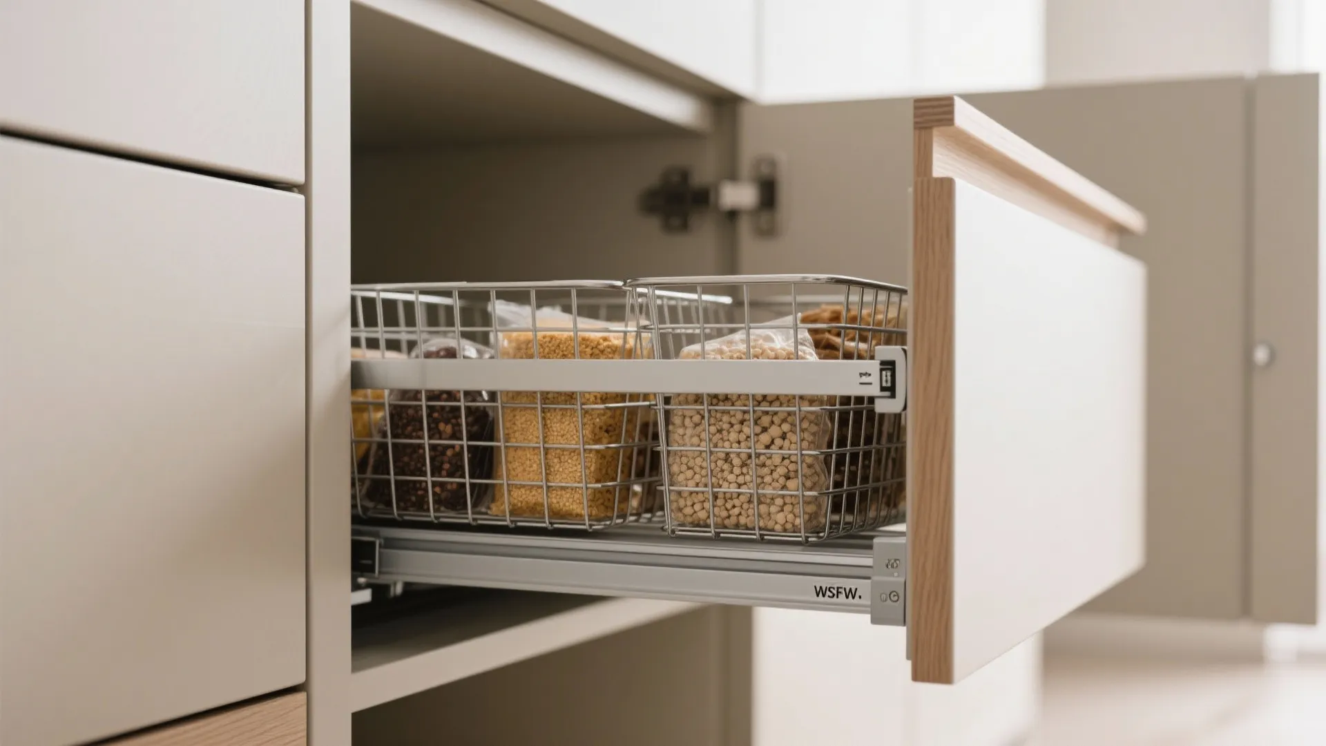 Minimalist Kitchen Storage With Tall Units