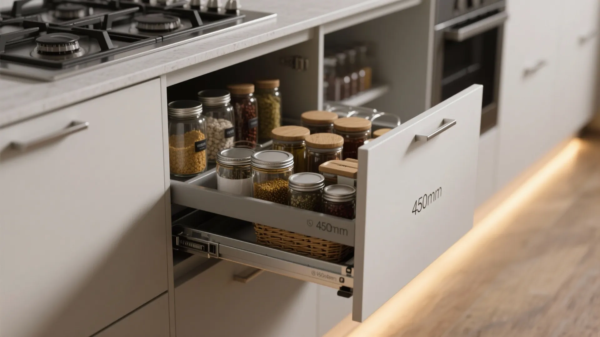 Minimalist kitchen storage for tiny footprints