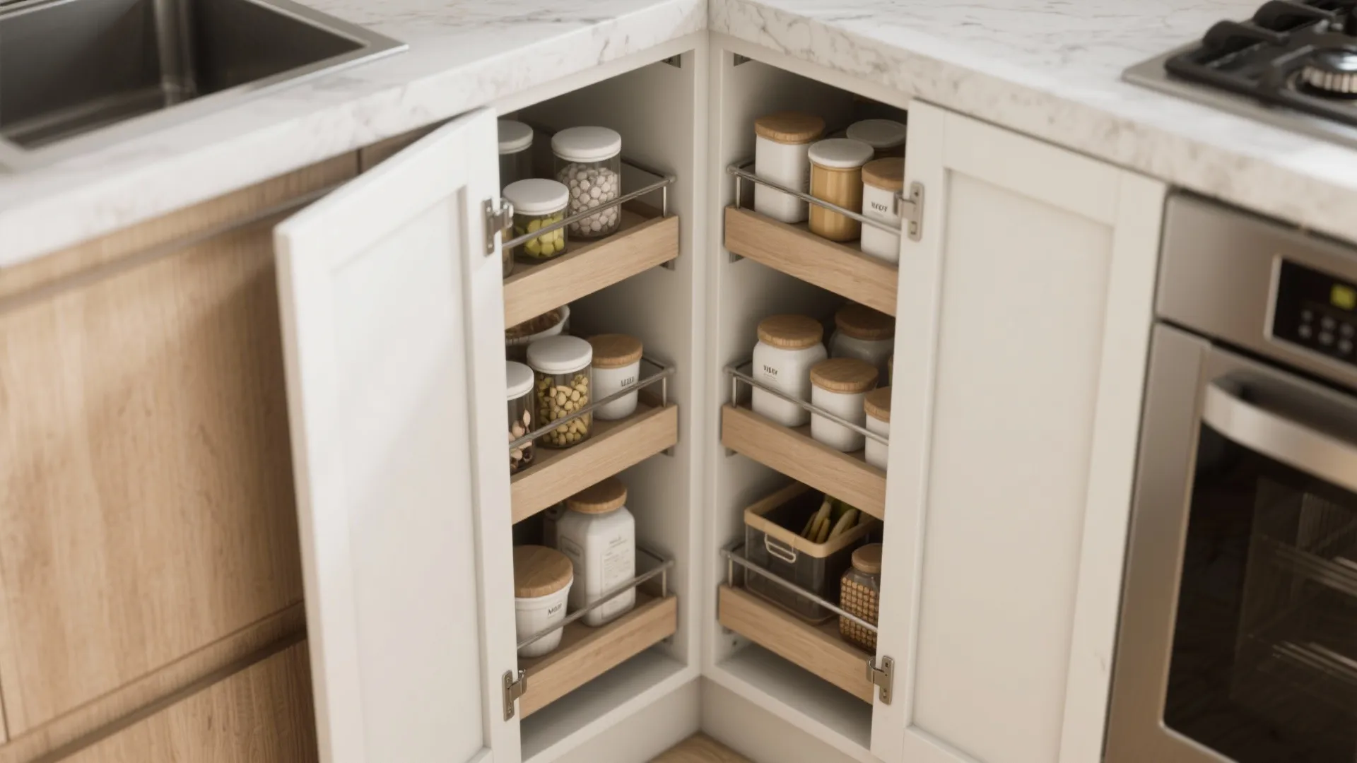 2. Pantry Pullout Wrapped in Pocket Panels
