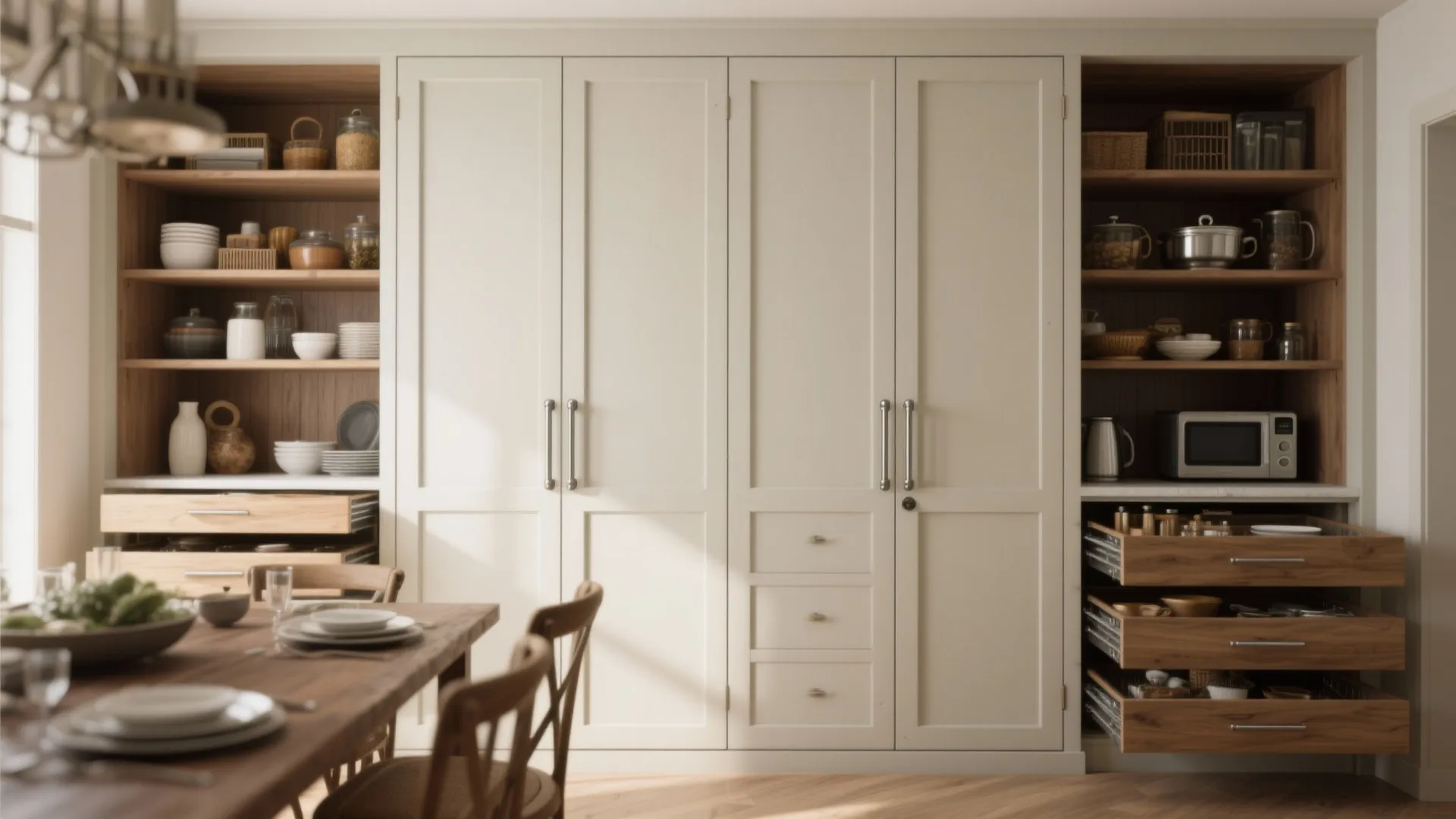 2. Floor-to-ceiling pantry wall