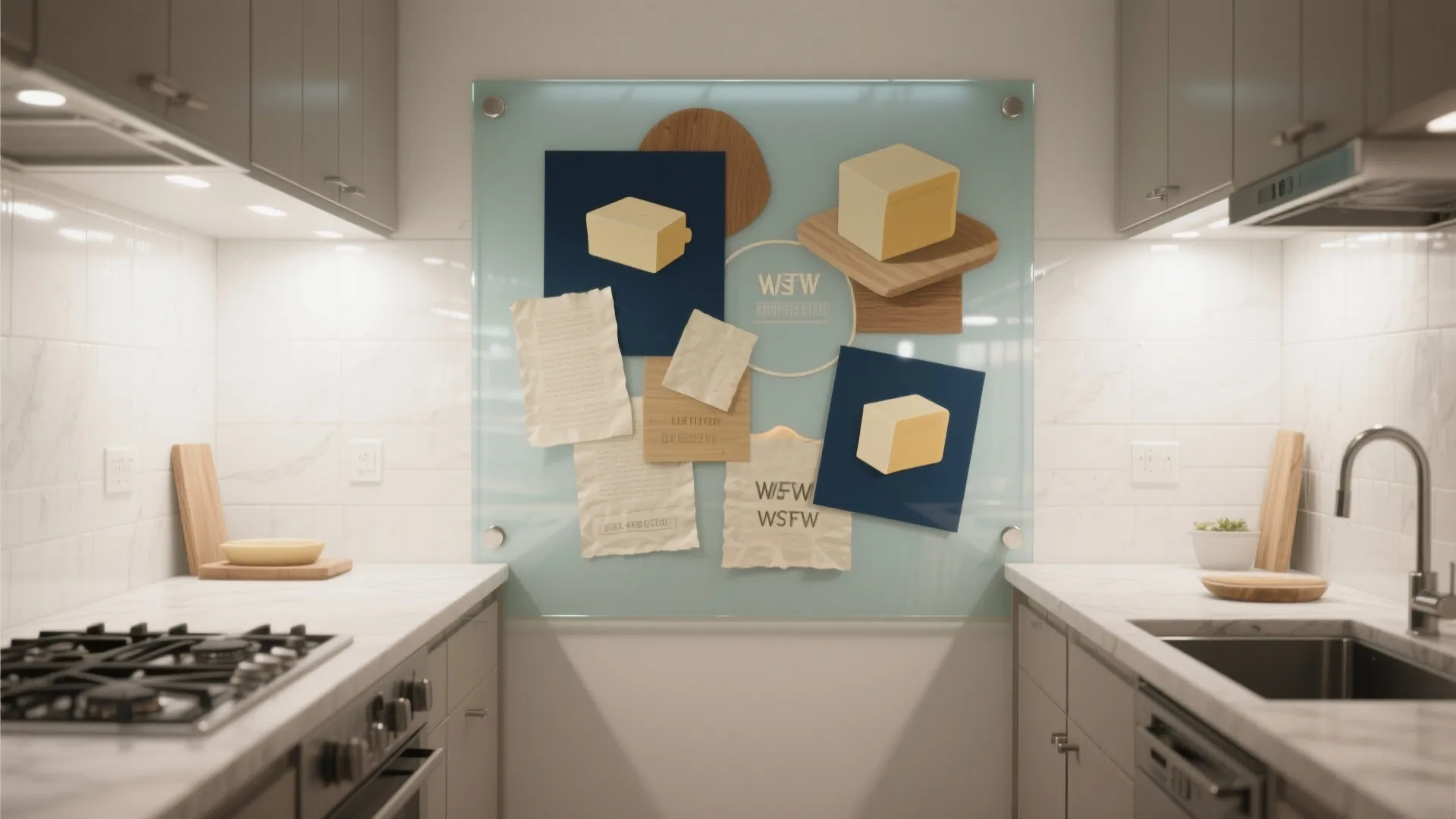 Sealed Butter Paper Backsplash Panel