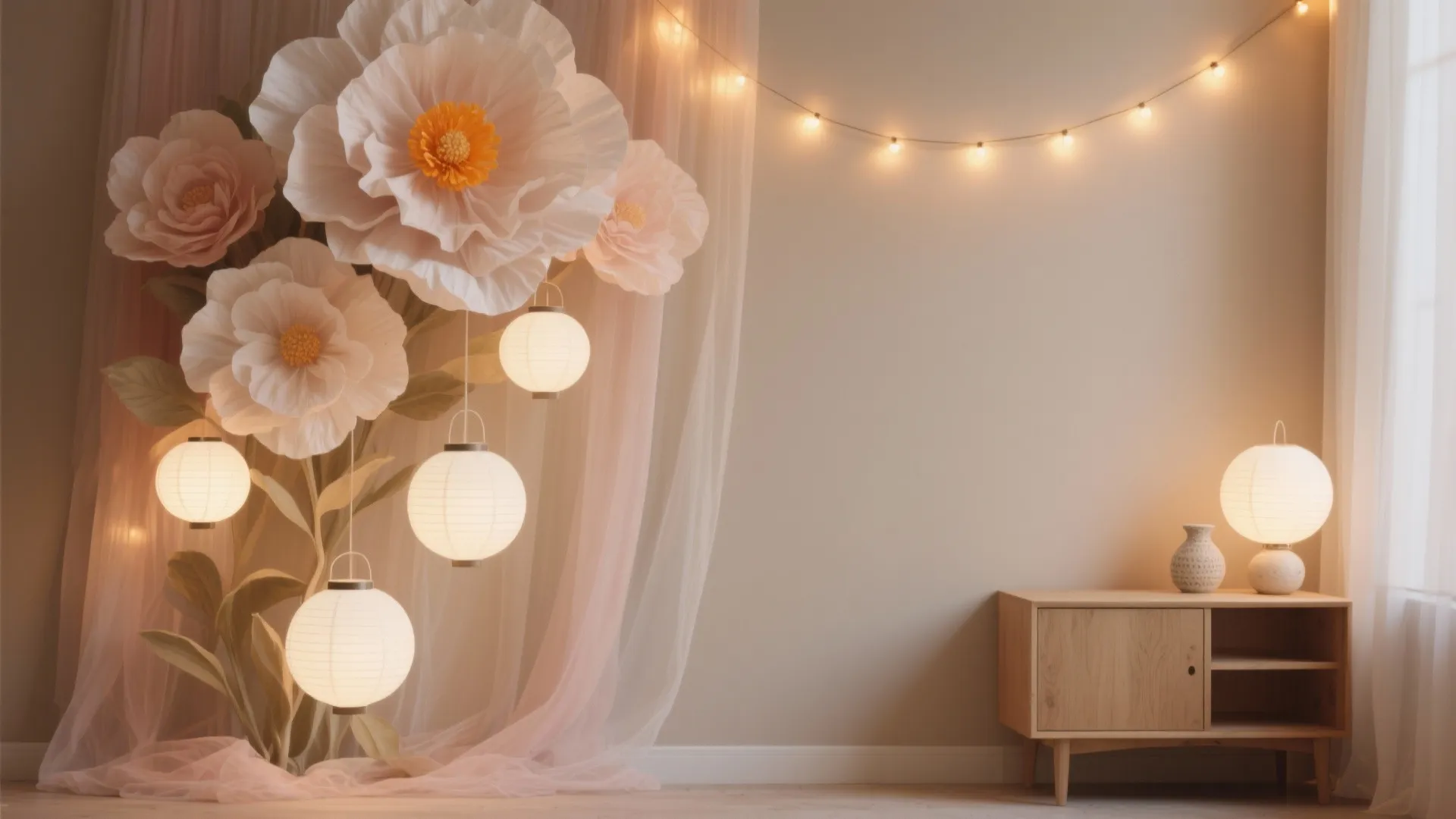 Gentle Glow + Paper Blooms (Skip Latex Overload)