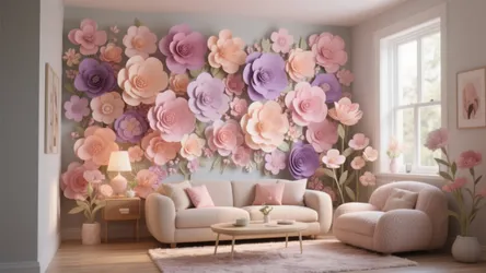 5 Paper Flower Wall Decoration Ideas