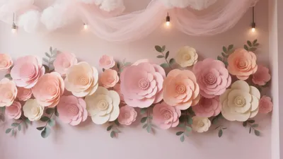 Soft Pink Floral Wall Decor for Nurseries or Gift Spaces