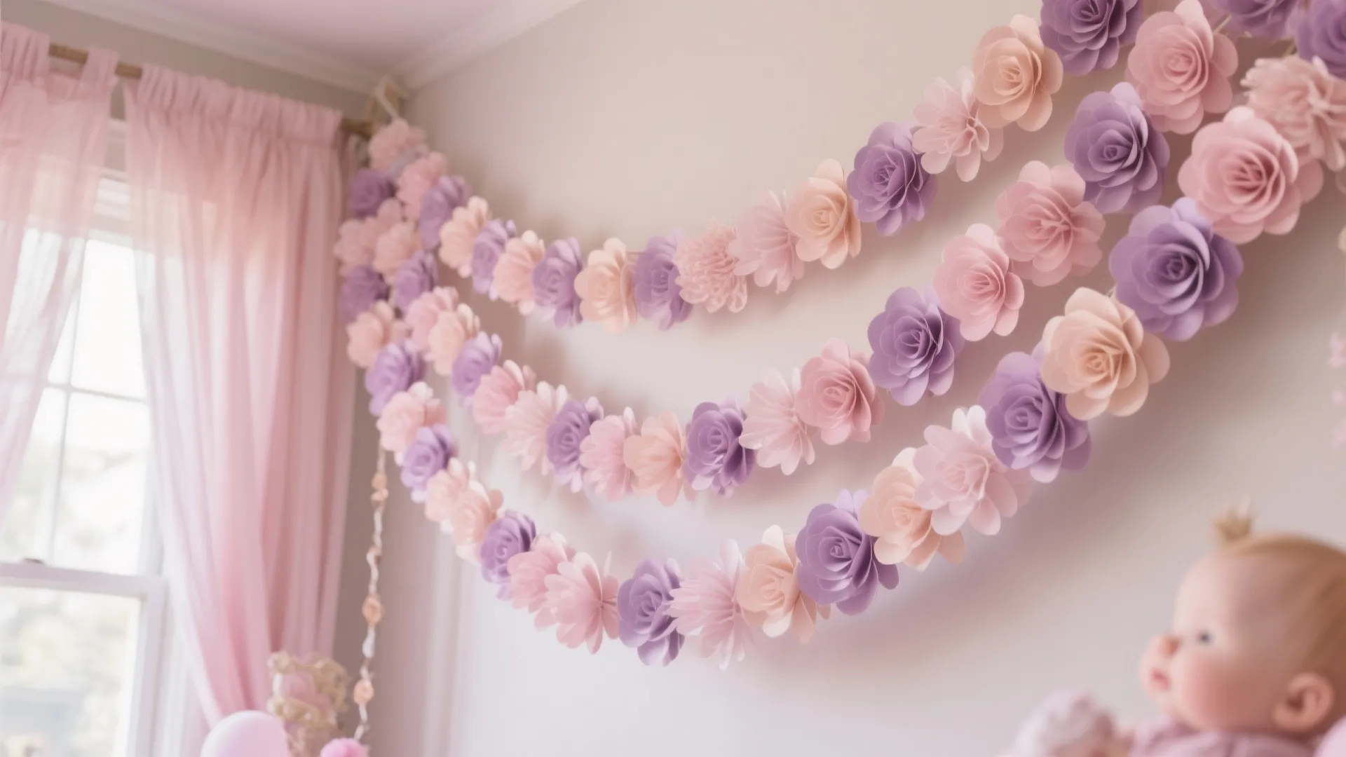 Paper Flower Garland Backdrop