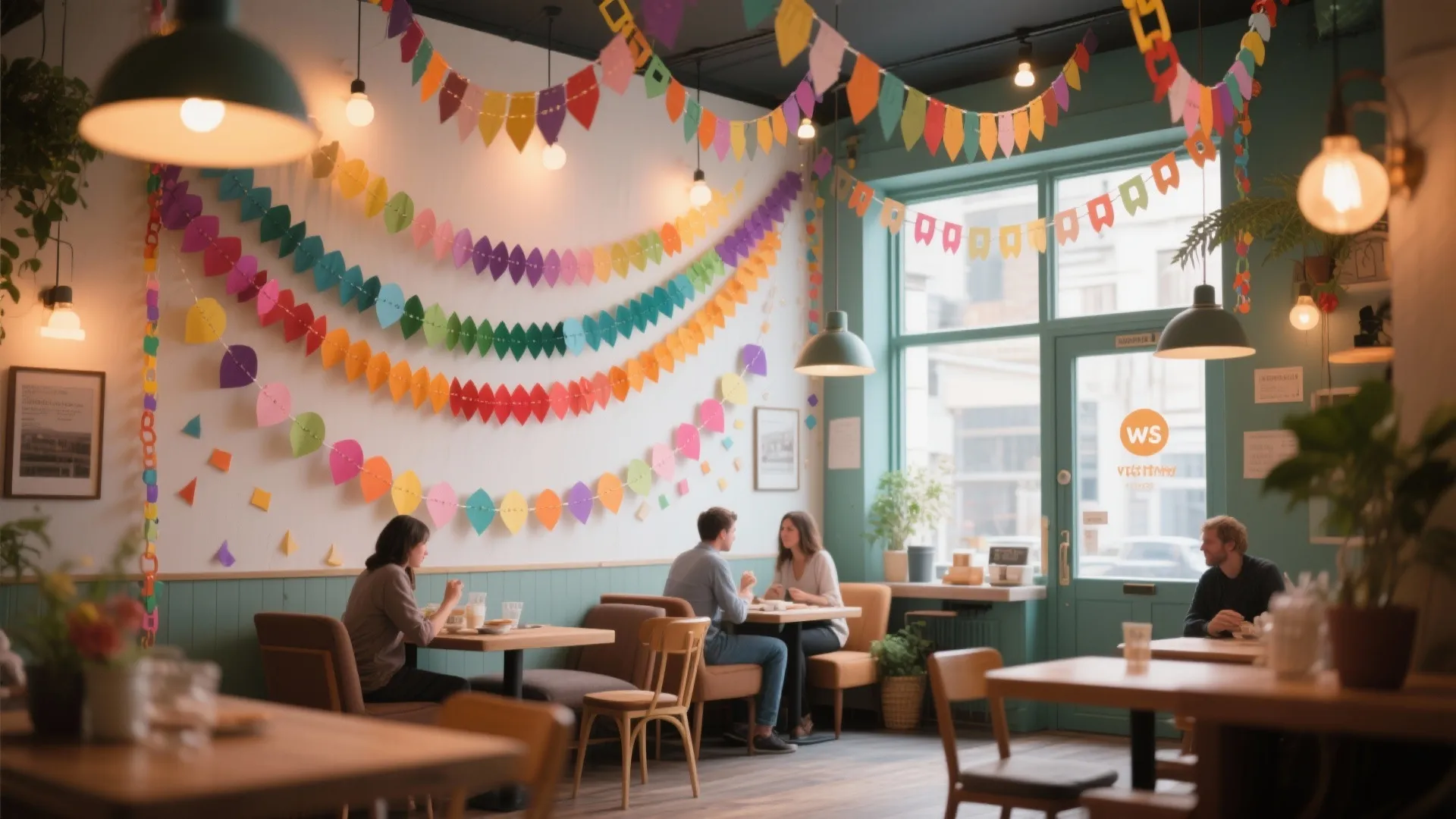 Paper Garland Accent Walls