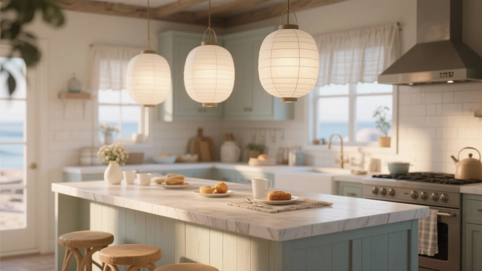 4. Textured Paper Lanterns