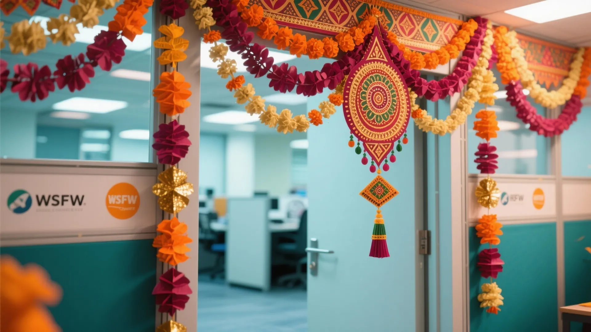 9. Paper Torans for Cubicle Openings