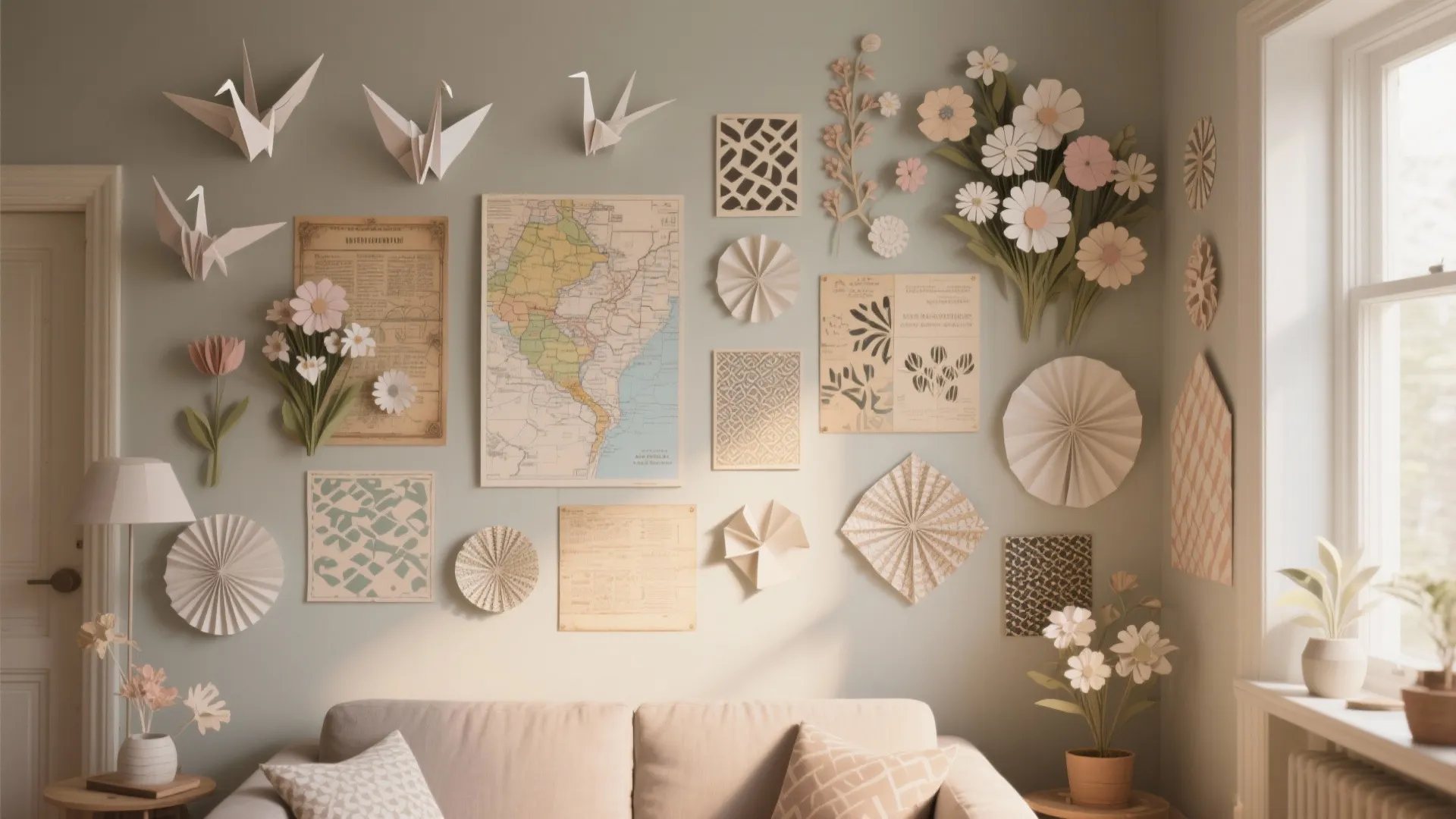 5 Creative Room Wall Decoration Ideas with Paper: Transform Your Walls with These Budget-Friendly and Stylish Paper Design Inspirations