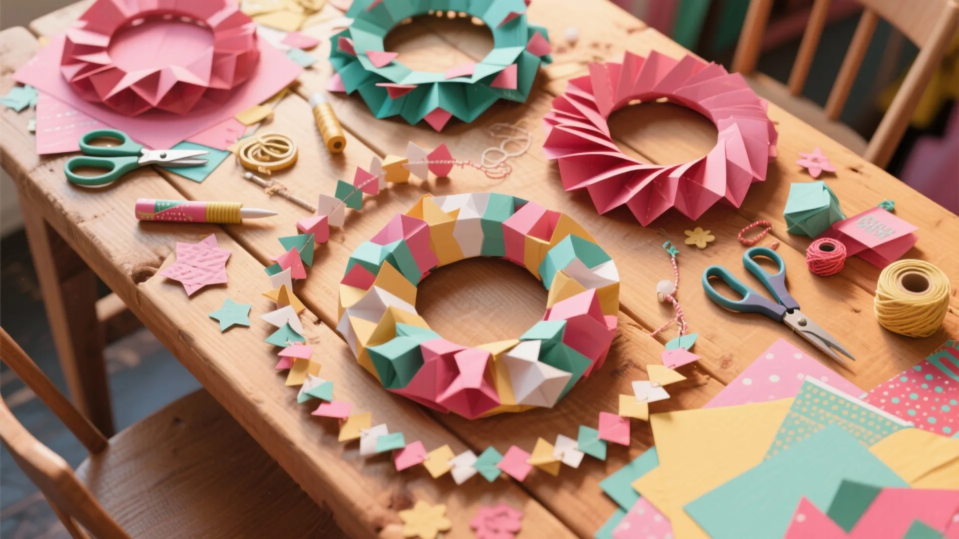Paper Wreaths and Garlands
