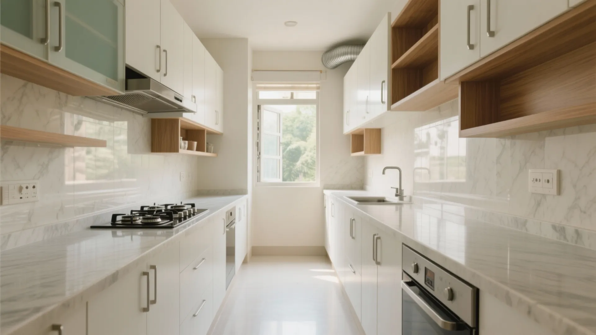 Parallel modular kitchen for Kolkata’s heat and humidity