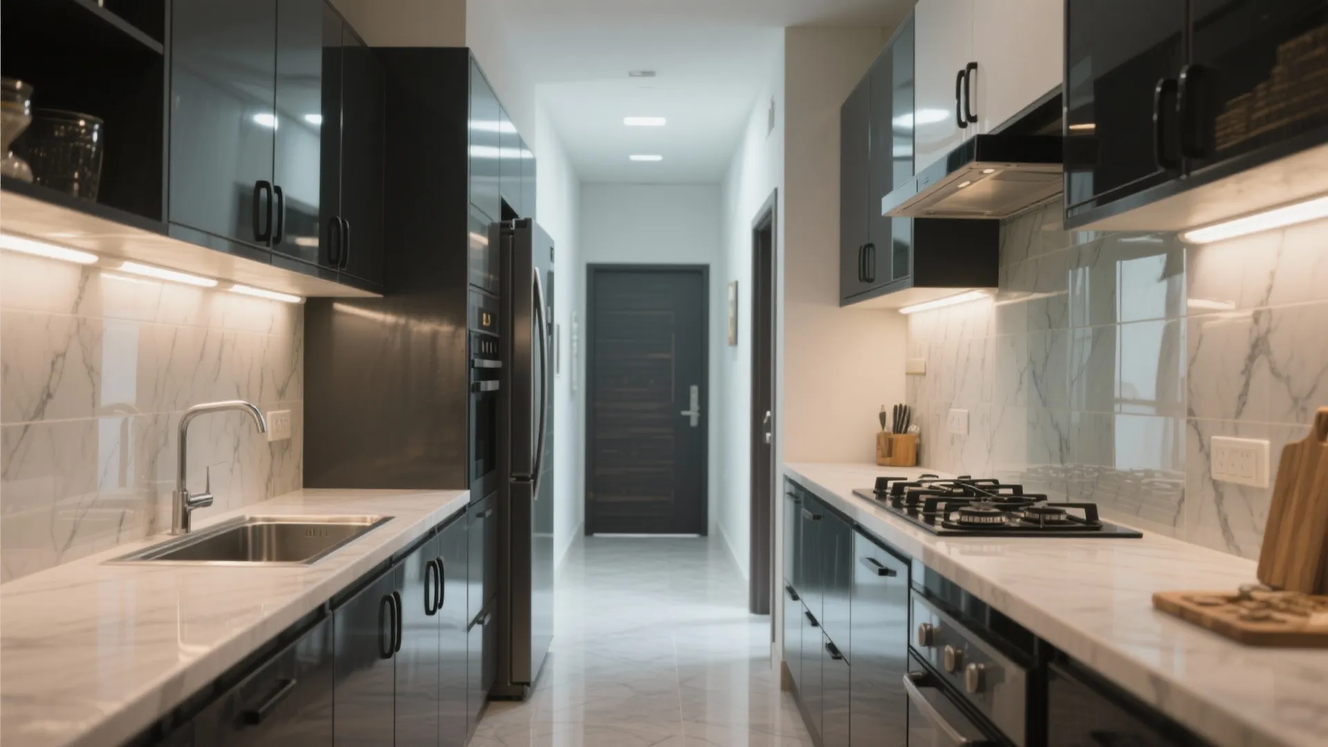 Space-Savvy Kitchen: Parallel or L-Shape With Utility Niche