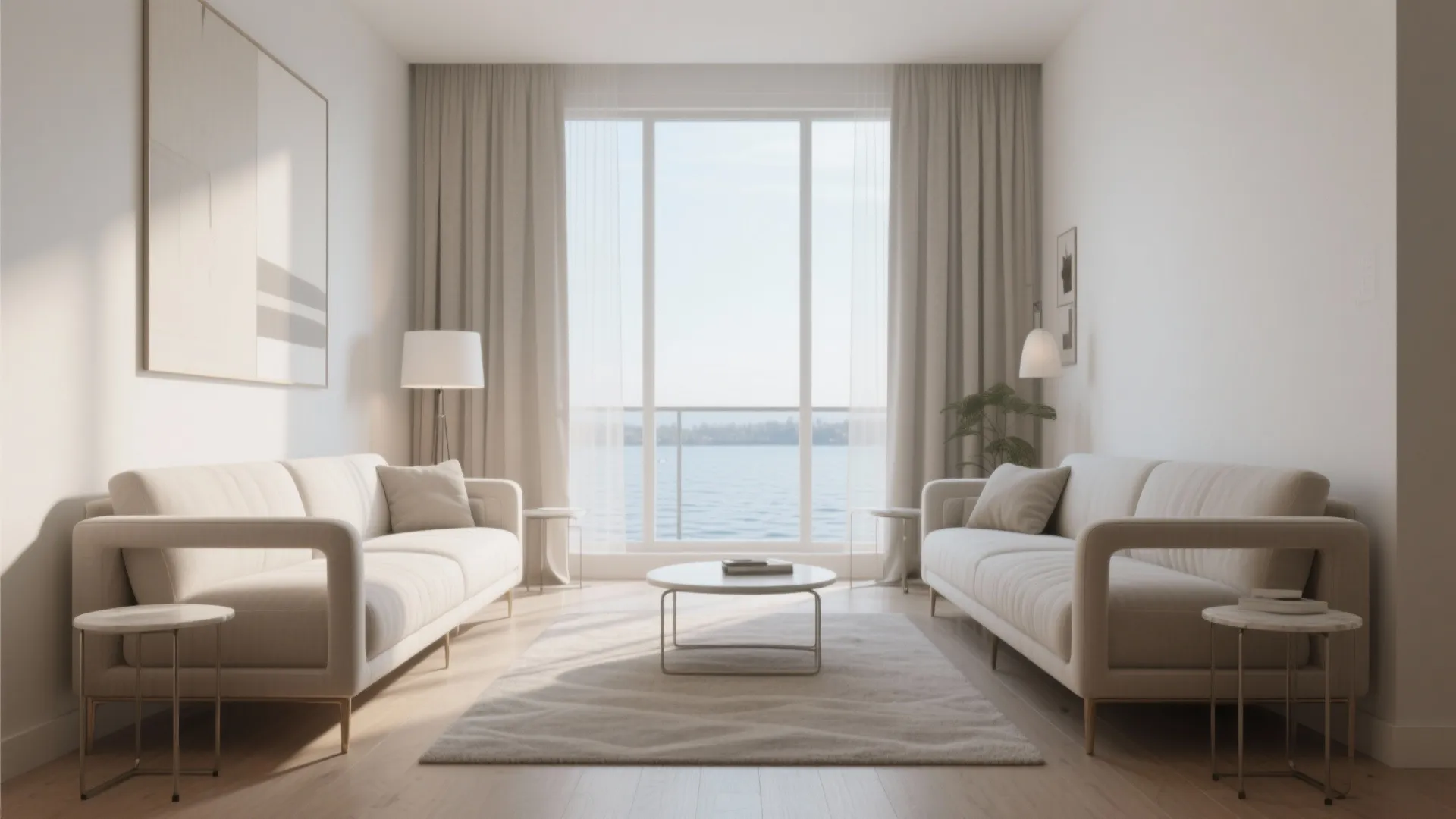 4. Parallel Small Sofas with Open Backing