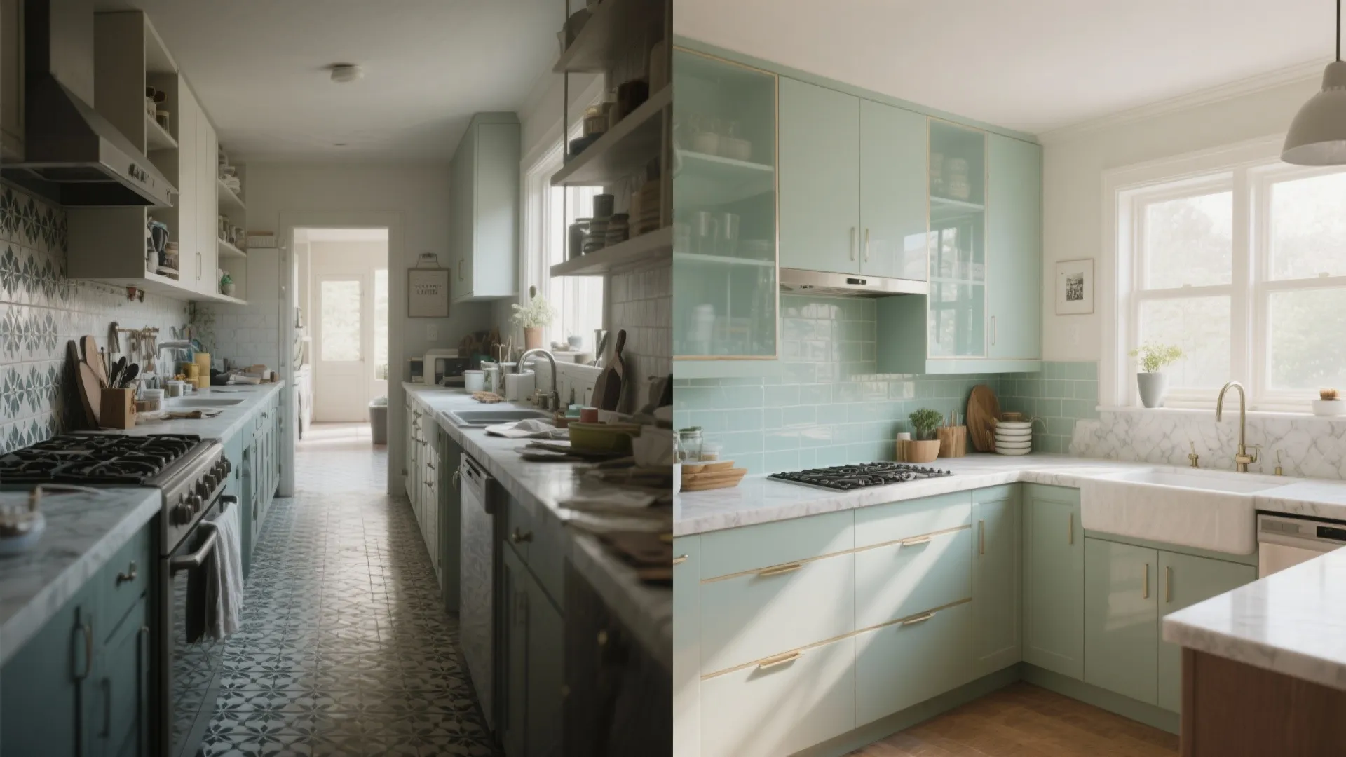 L-Shaped Layout to Free Counter Space