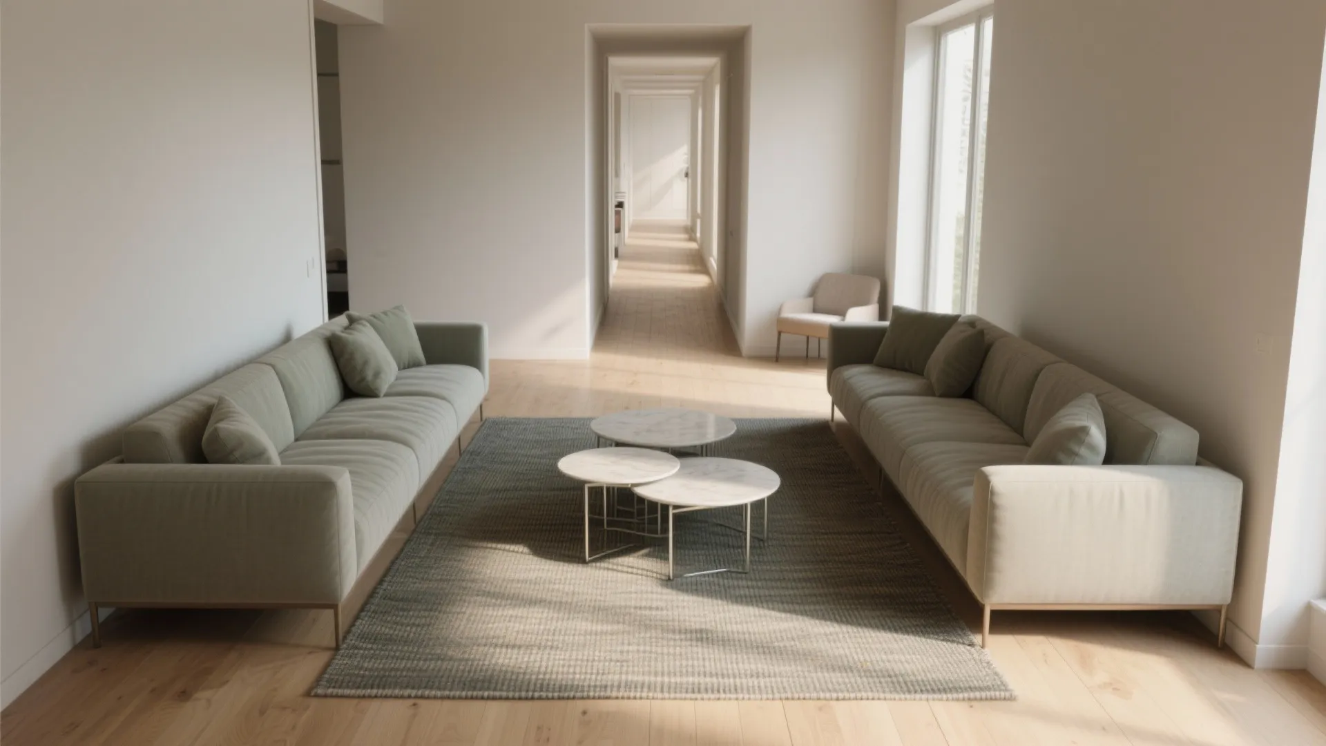 Parallel and Slim: Open a Central Walkway