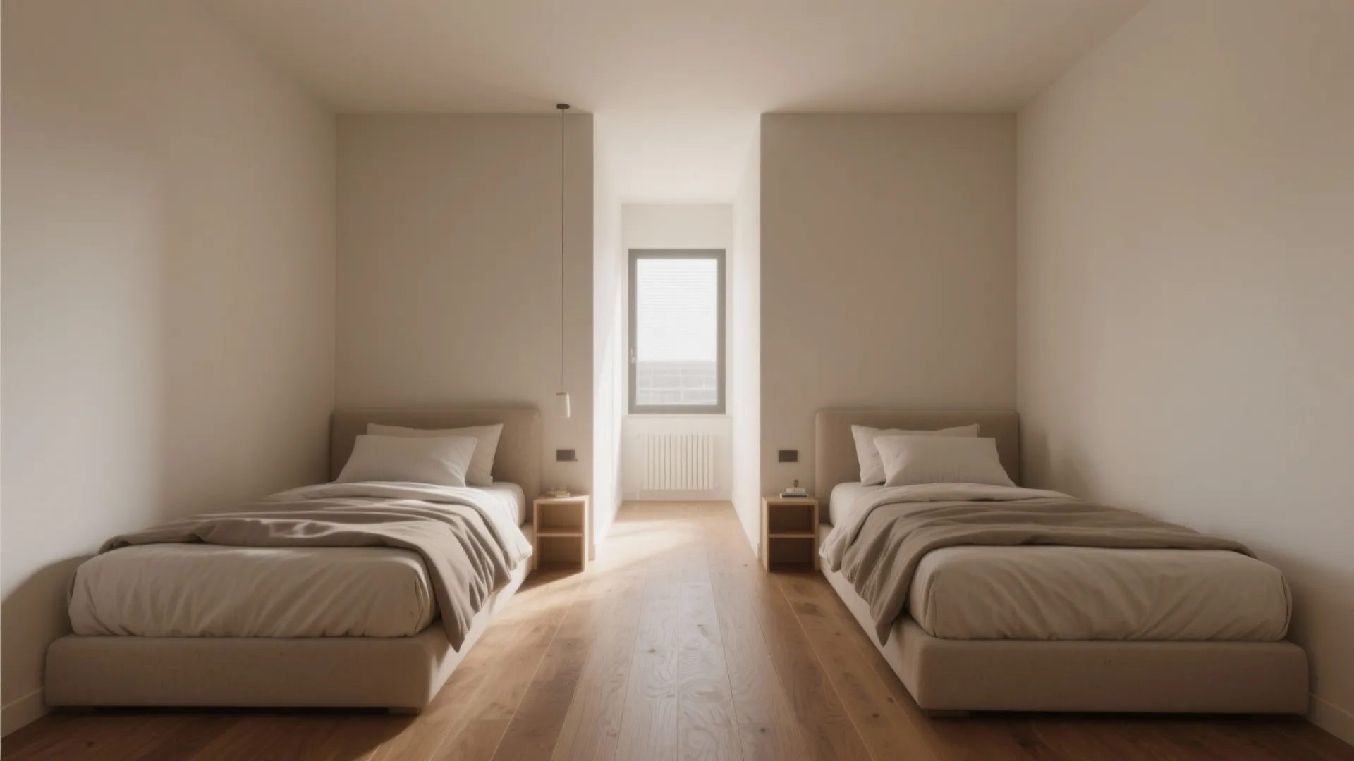 1. Parallel Twins Against Opposite Walls