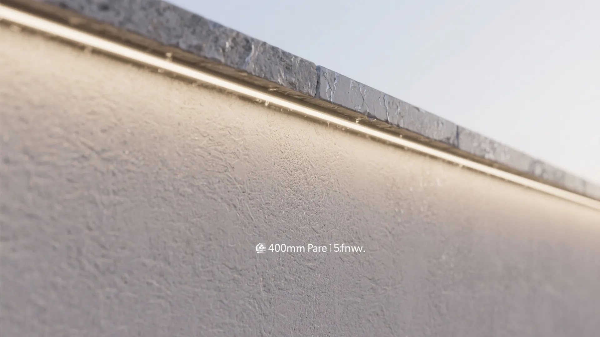 Solid Half-Height Wall with Textured Finish