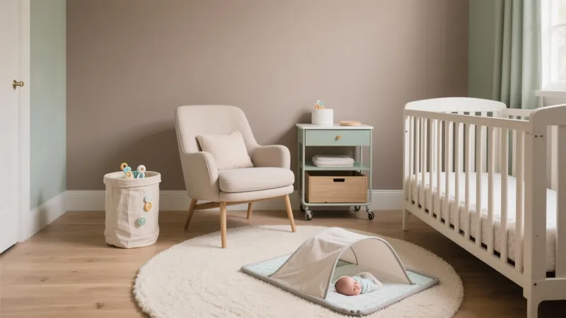 Calm Nursery Design with Soft Neutrals and Functional Storage