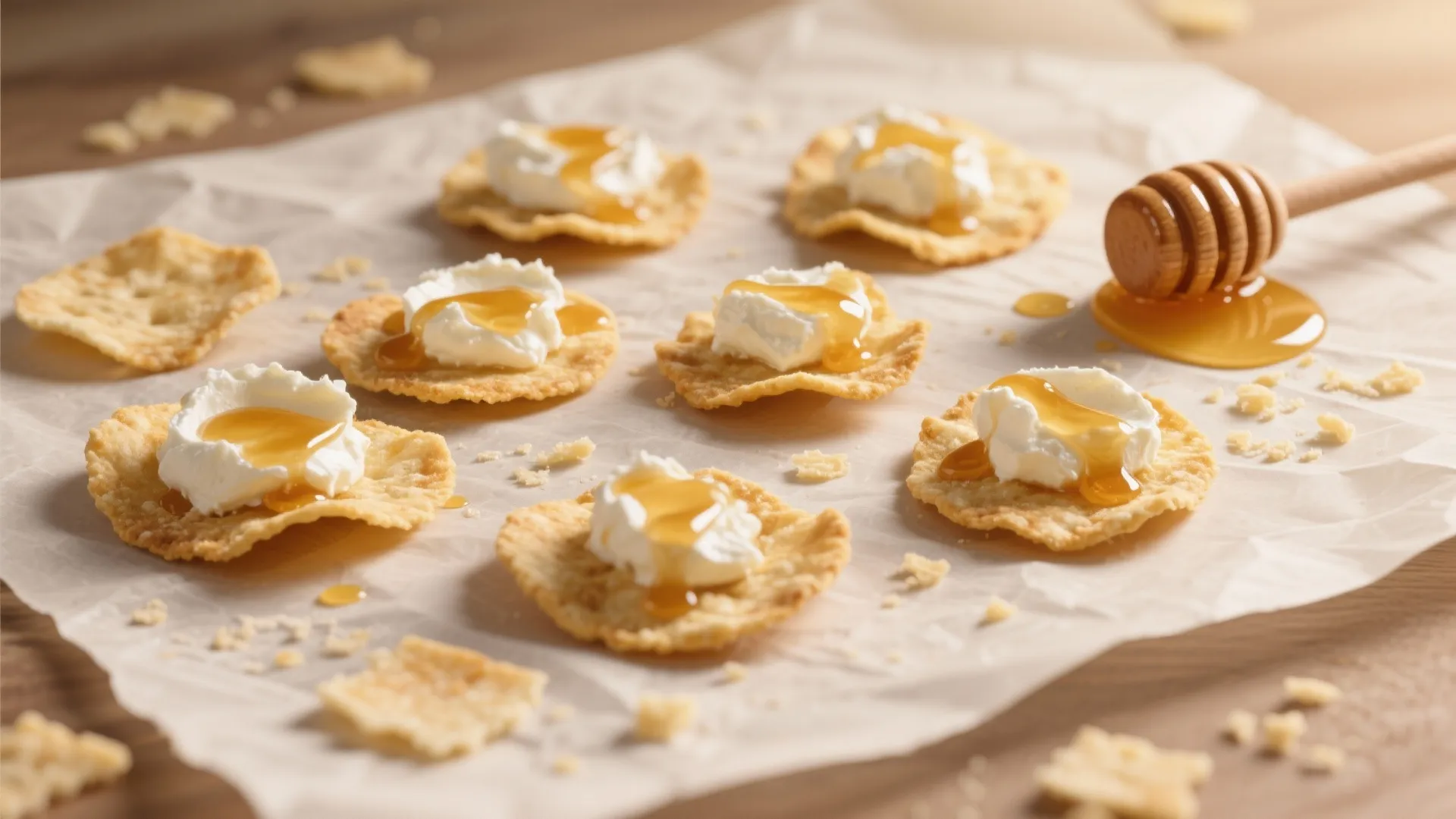 7. Parmesan Crisps with Ricotta & Honey