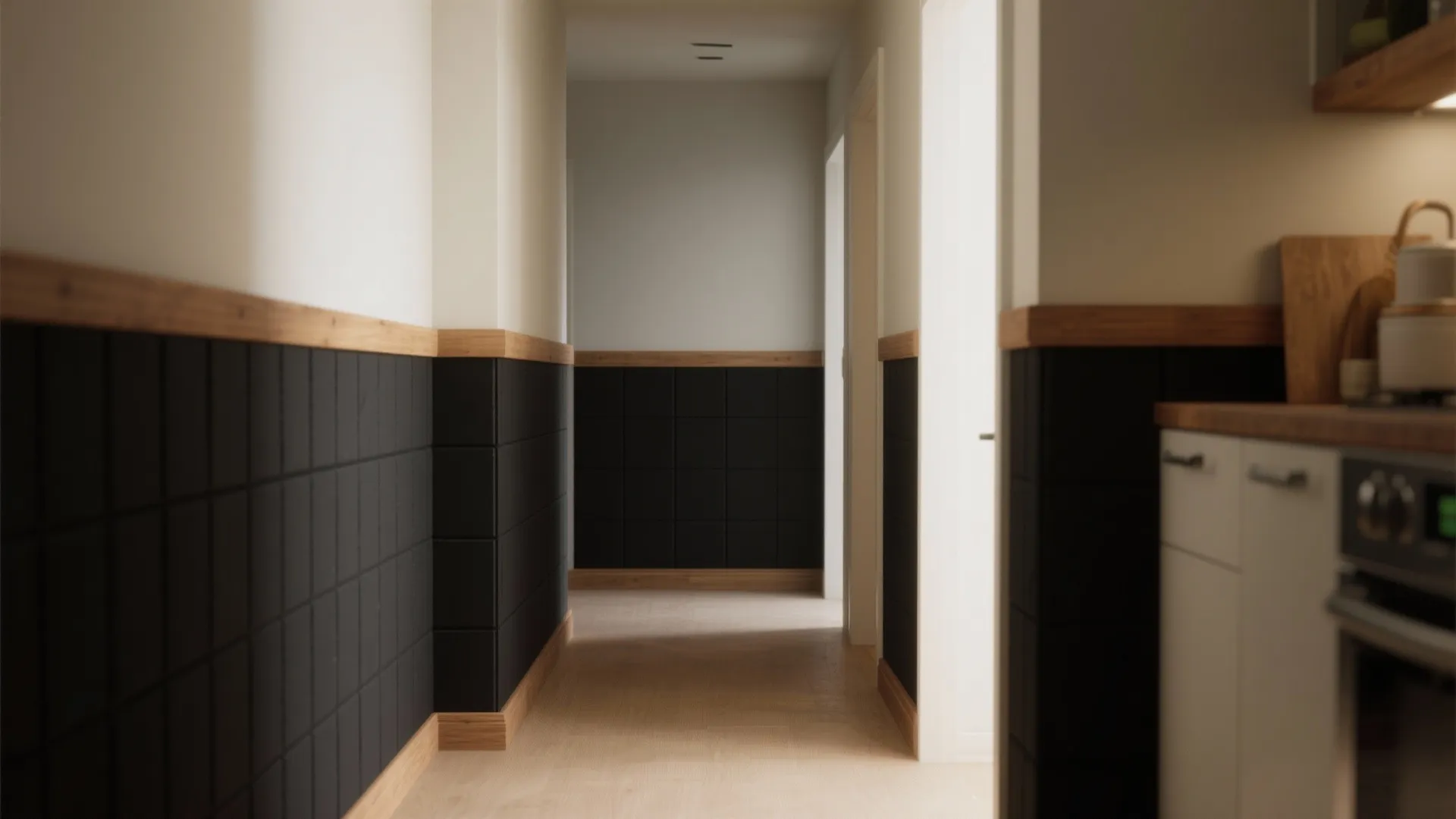 5. Partial Black: Lower Wall or Geometric Blocks