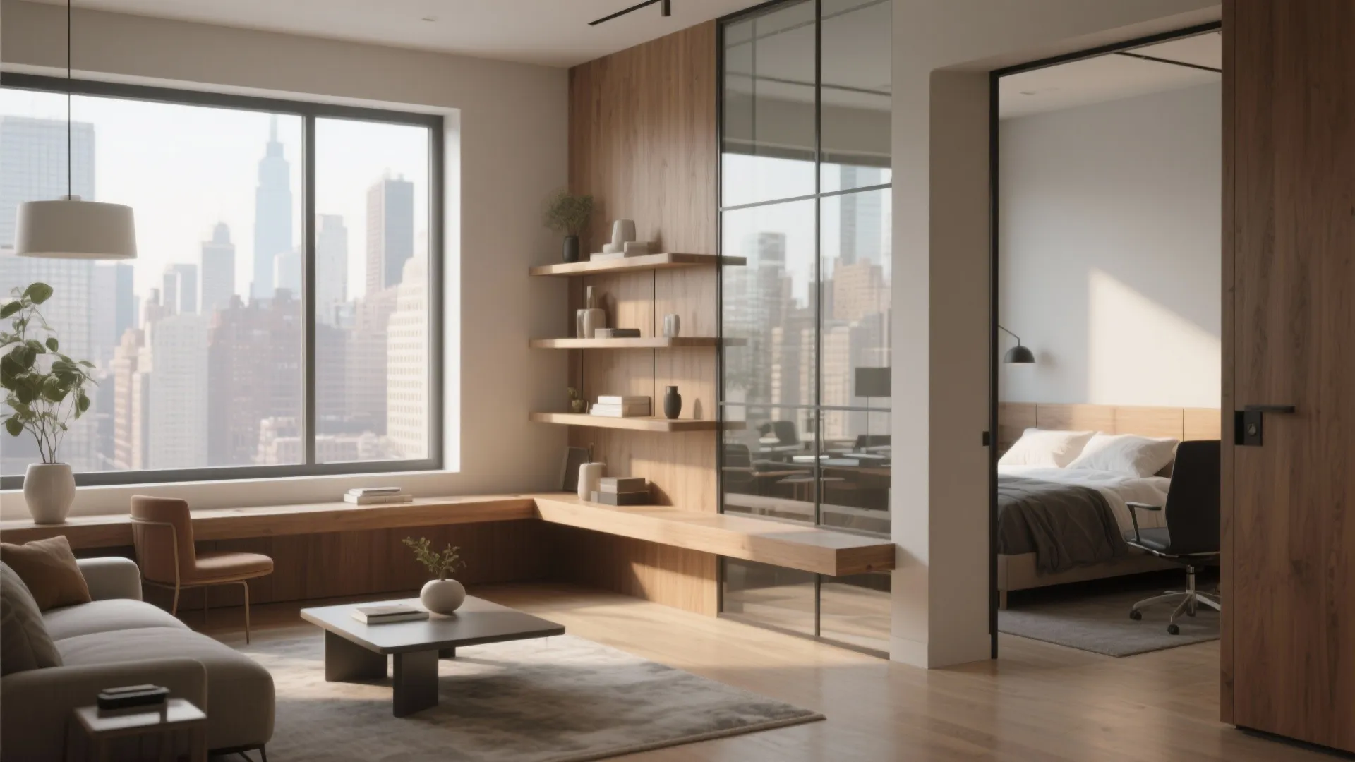 1. Open up sightlines with a partial divider