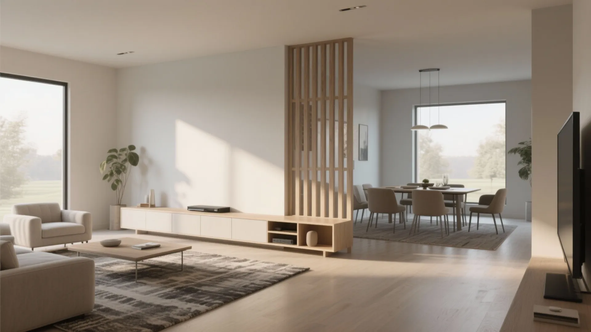 1. Open the sightlines with a partial divider